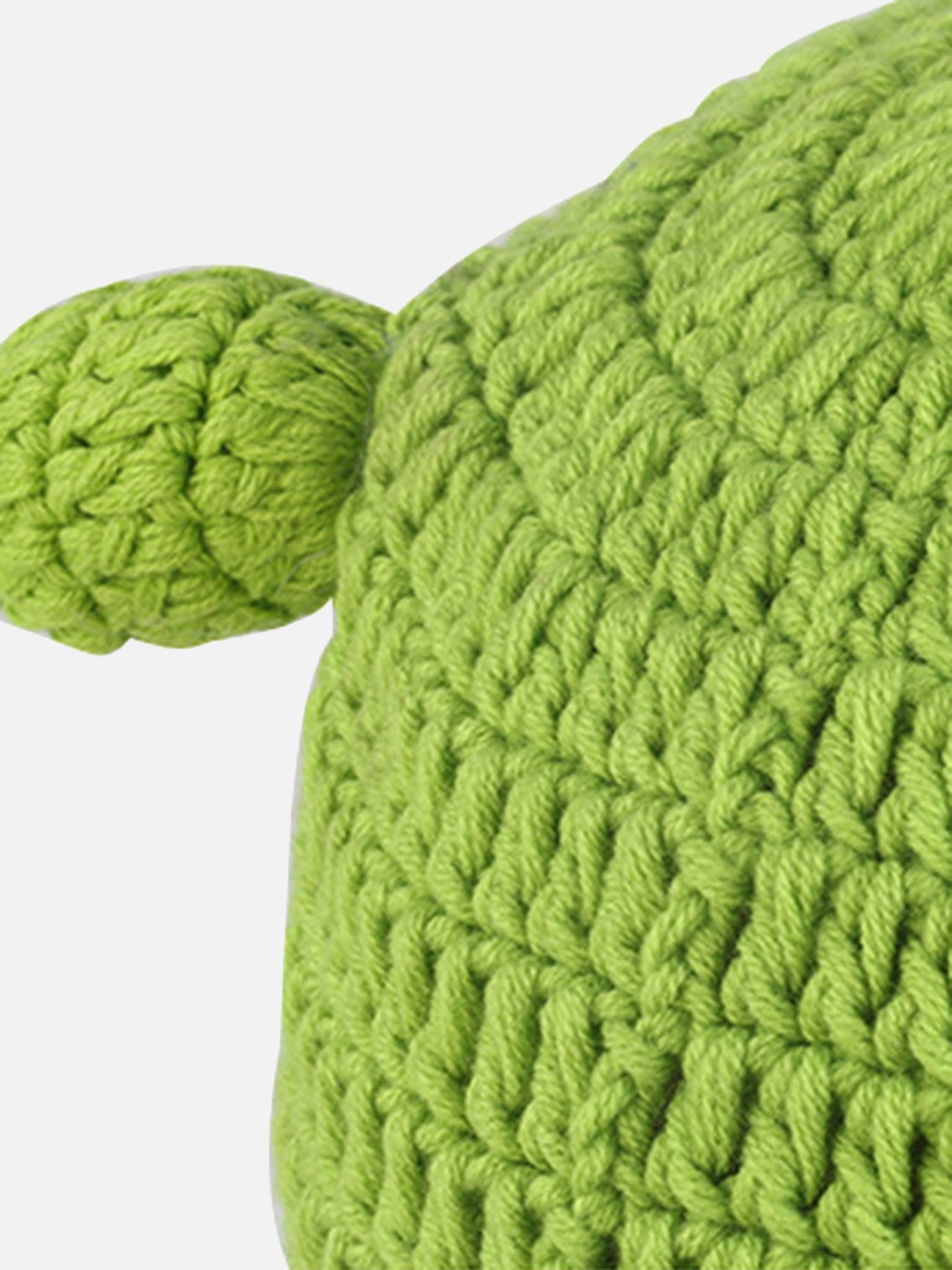The Supermade Fashion Fun Hand Knitting Green Cartoon Head Cover Knitted Cap