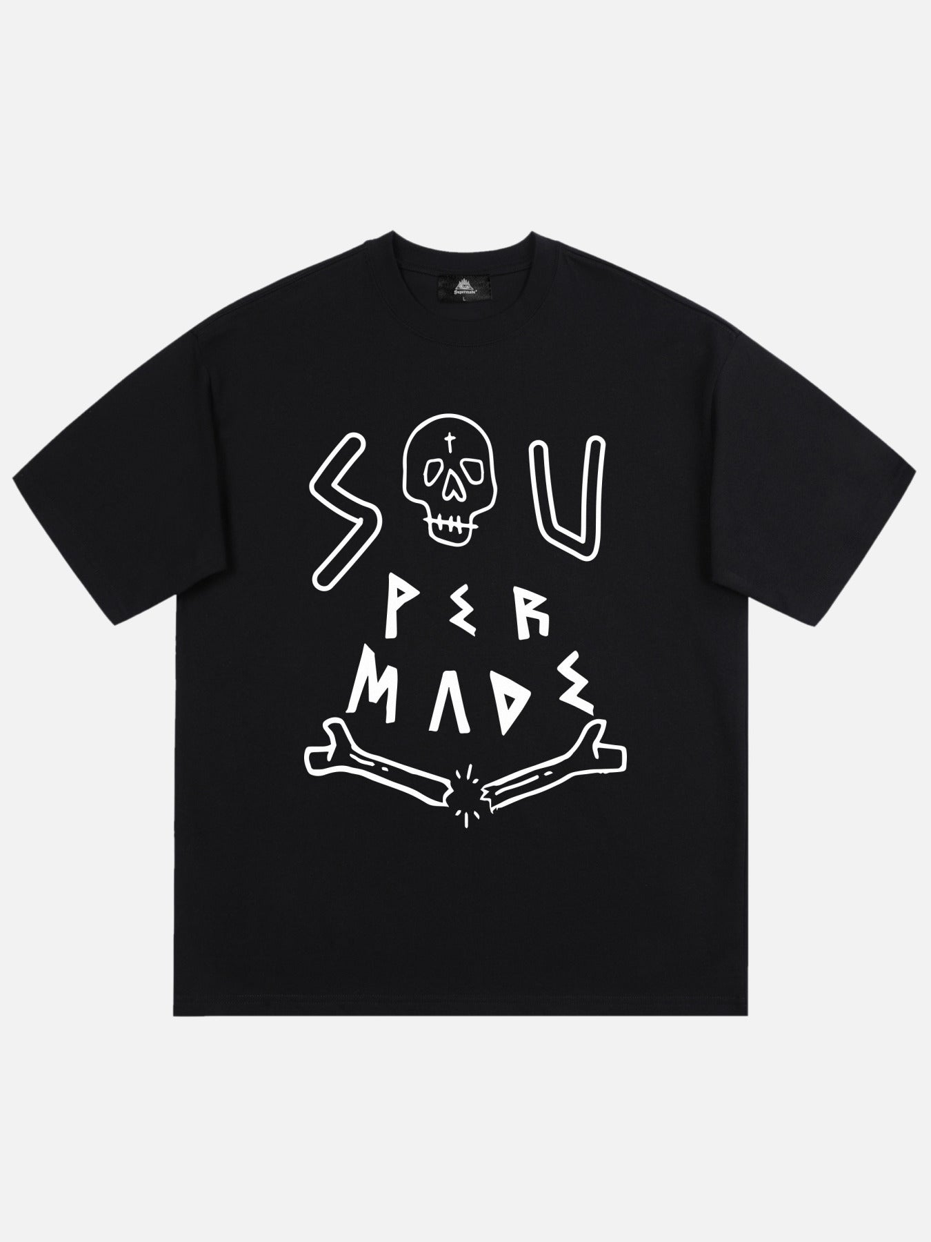 The Supermade Skull Print T-shirt