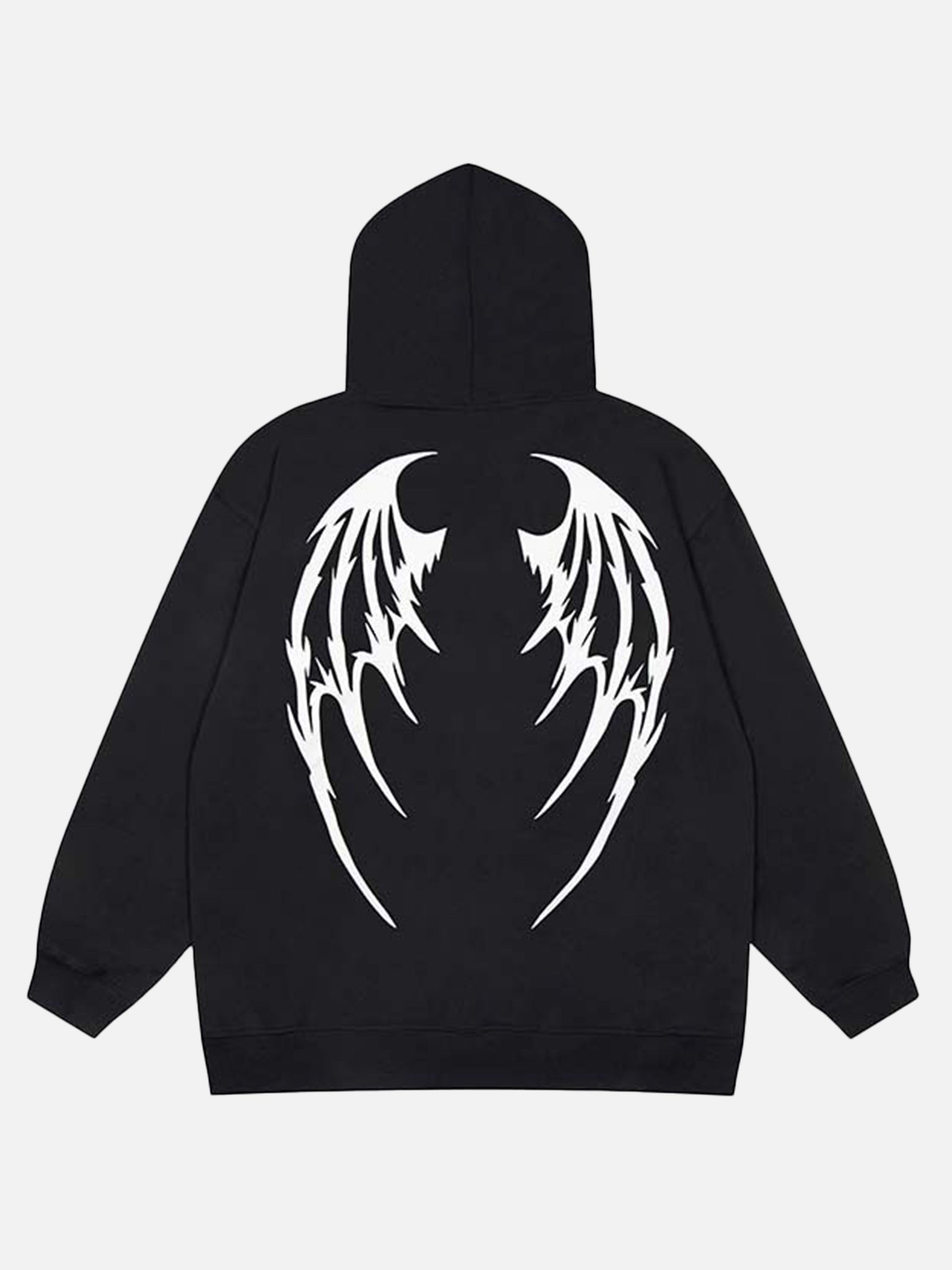 The Supermade American Devil Angel Print Zipper Padded Hoodie Jacket