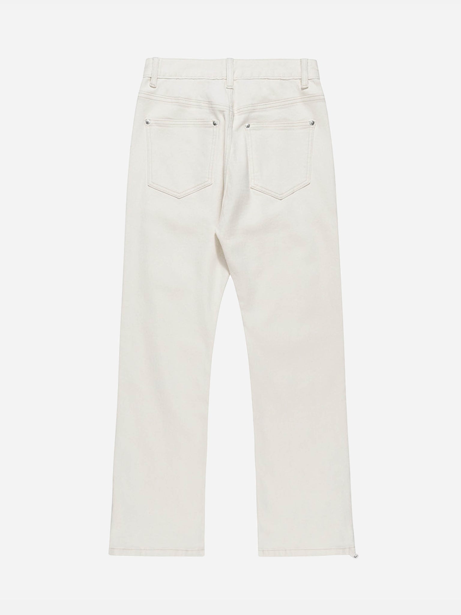 Thesupermade High Street Zipper Patchwork Pocket Denim Pants Straight