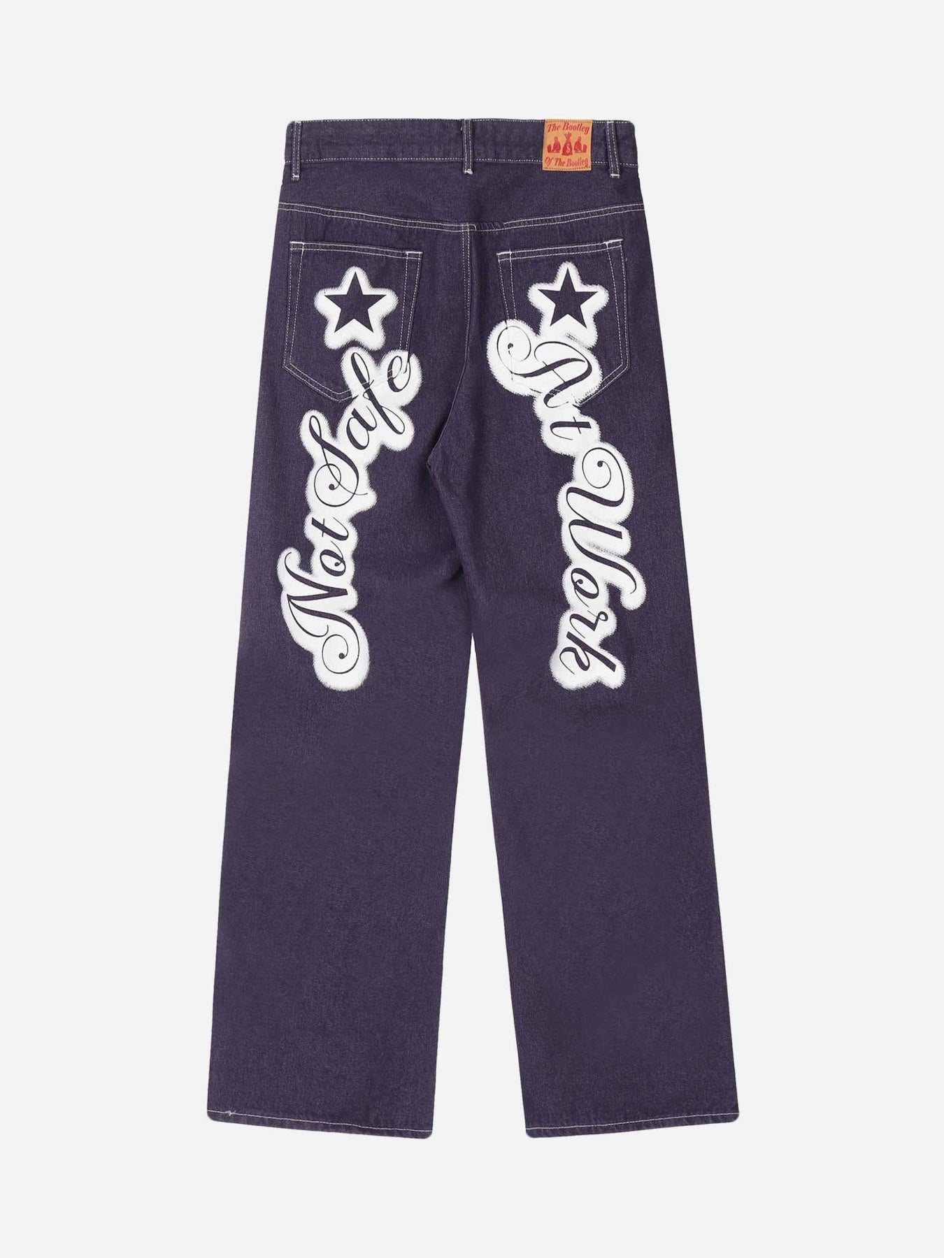 Thesupermade Americana Star Letter Print Jeans
