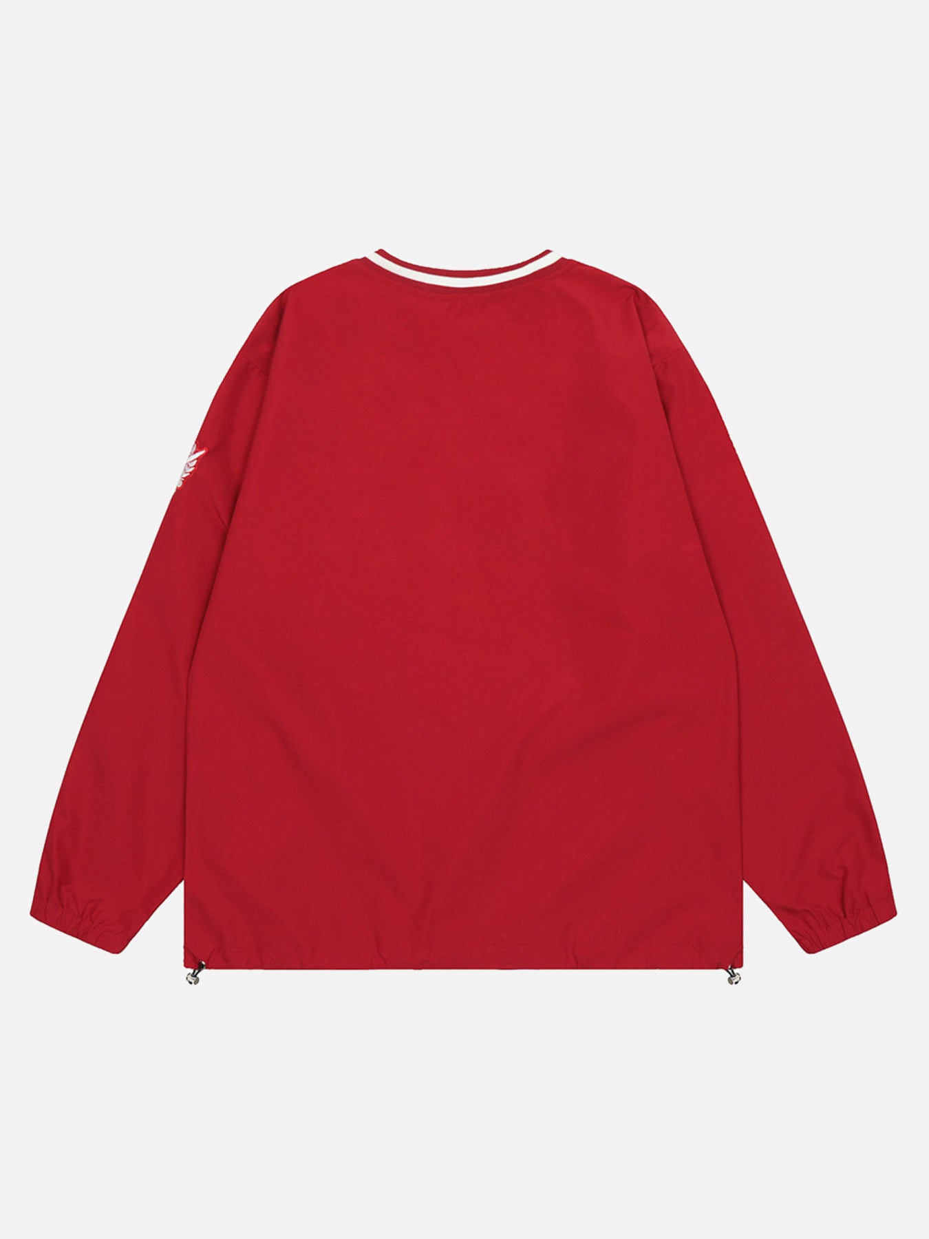 Thesupermade American Embroidered Monogrammed V-neck Sweatshirt