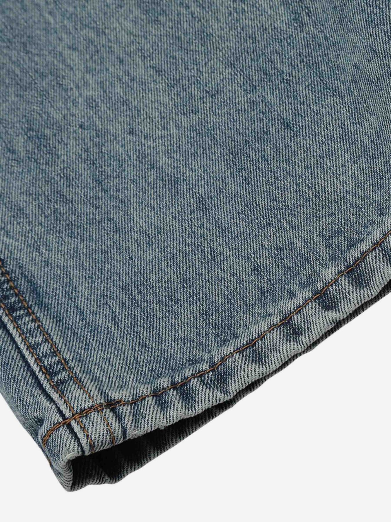 The Supermade Washed Graffiti Ripped Jeans