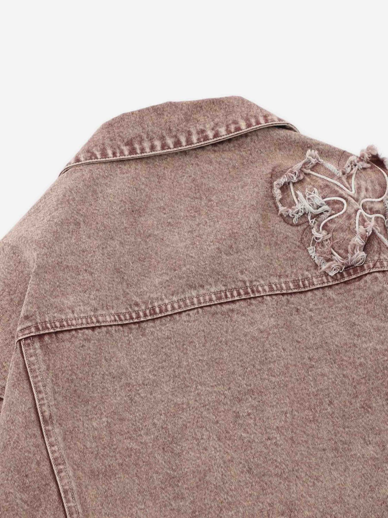 The Supermade Floral Patch Embroidered Denim Jacket