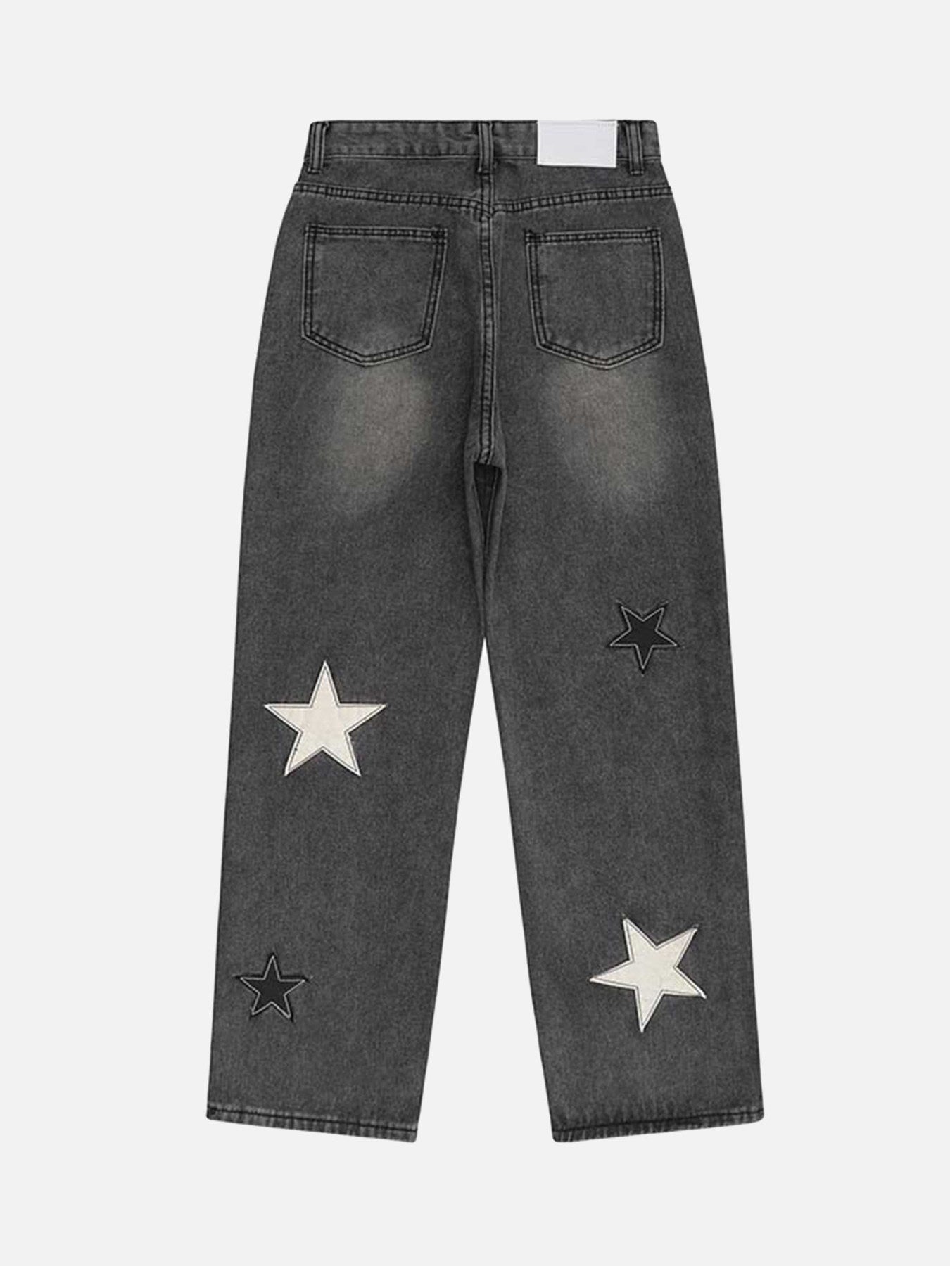 The Supermade Star Patch Embroidery Jeans