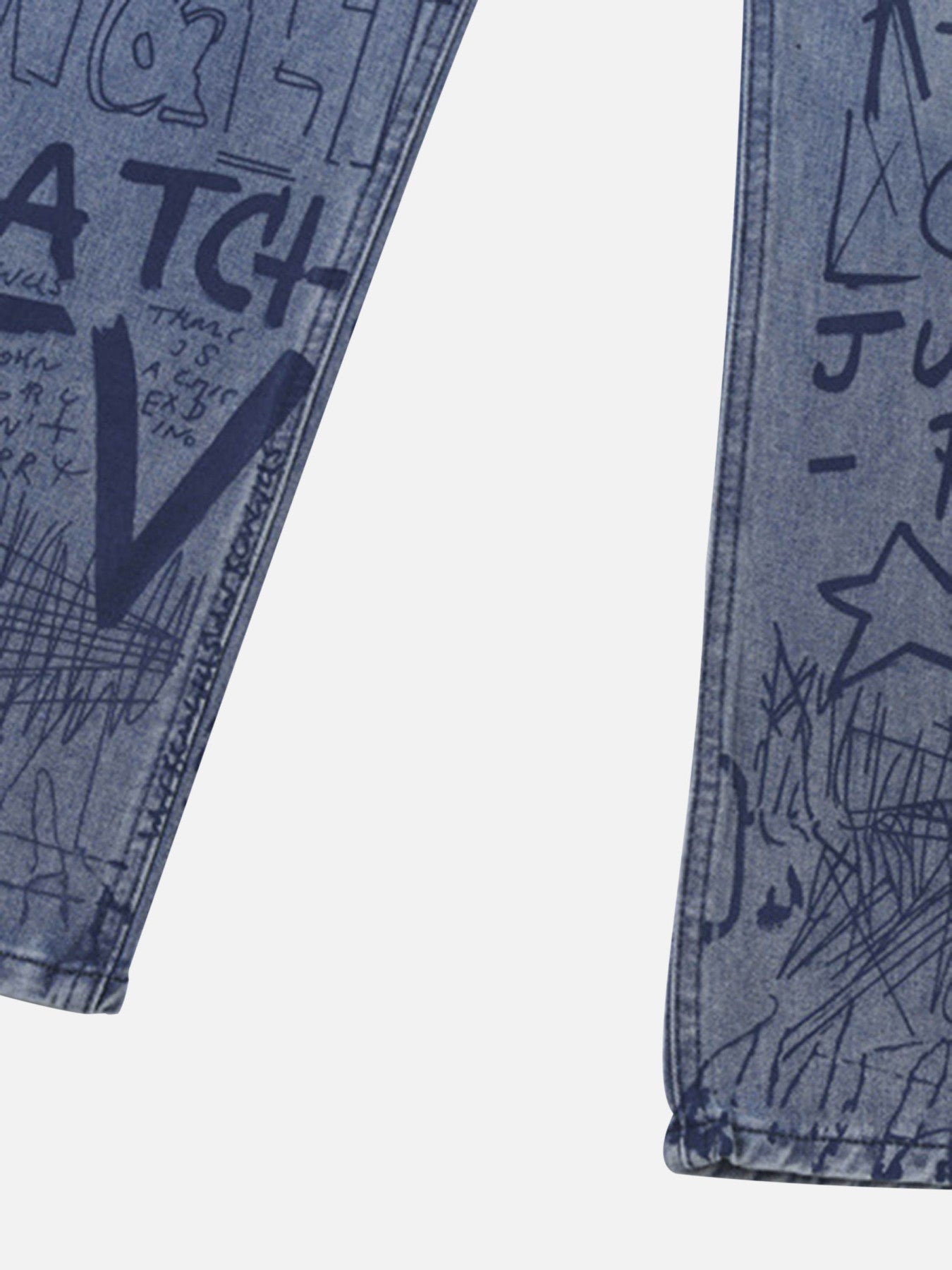 Thesupermade Hip-hop Graffiti Alphabet Jeans - 1743