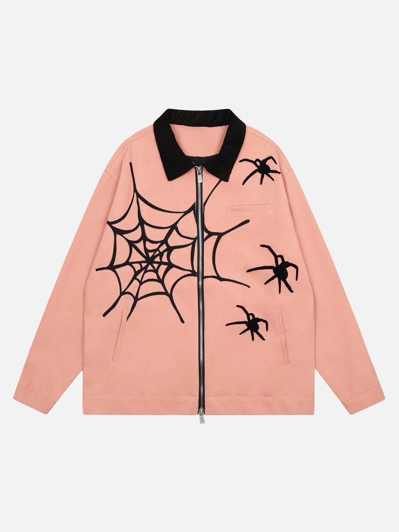 The Supermade Large Spider Web Embroidered Denim Jacket
