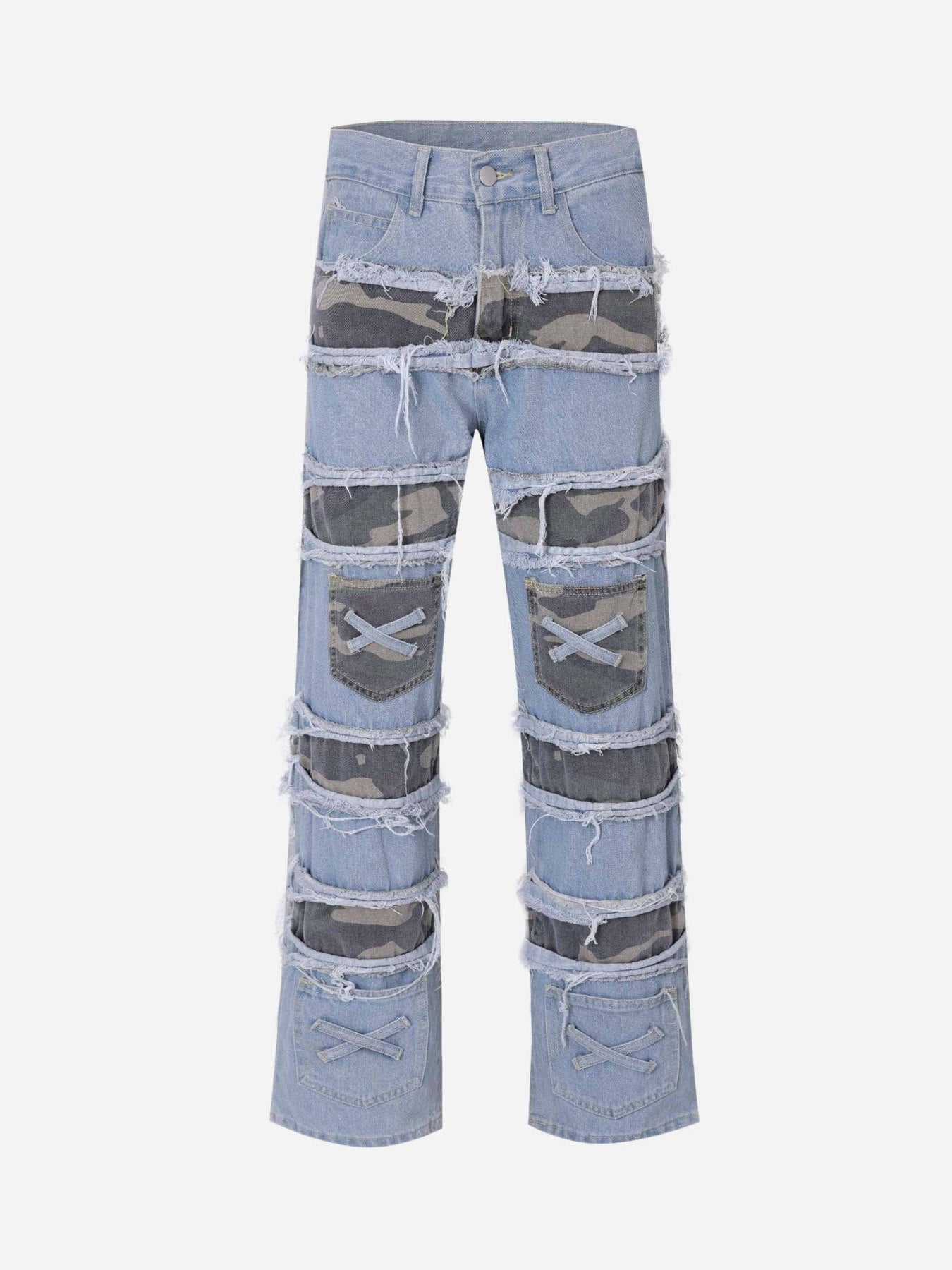 Thesupermade High Street Spliced Cat Whisker Pocket Jeans