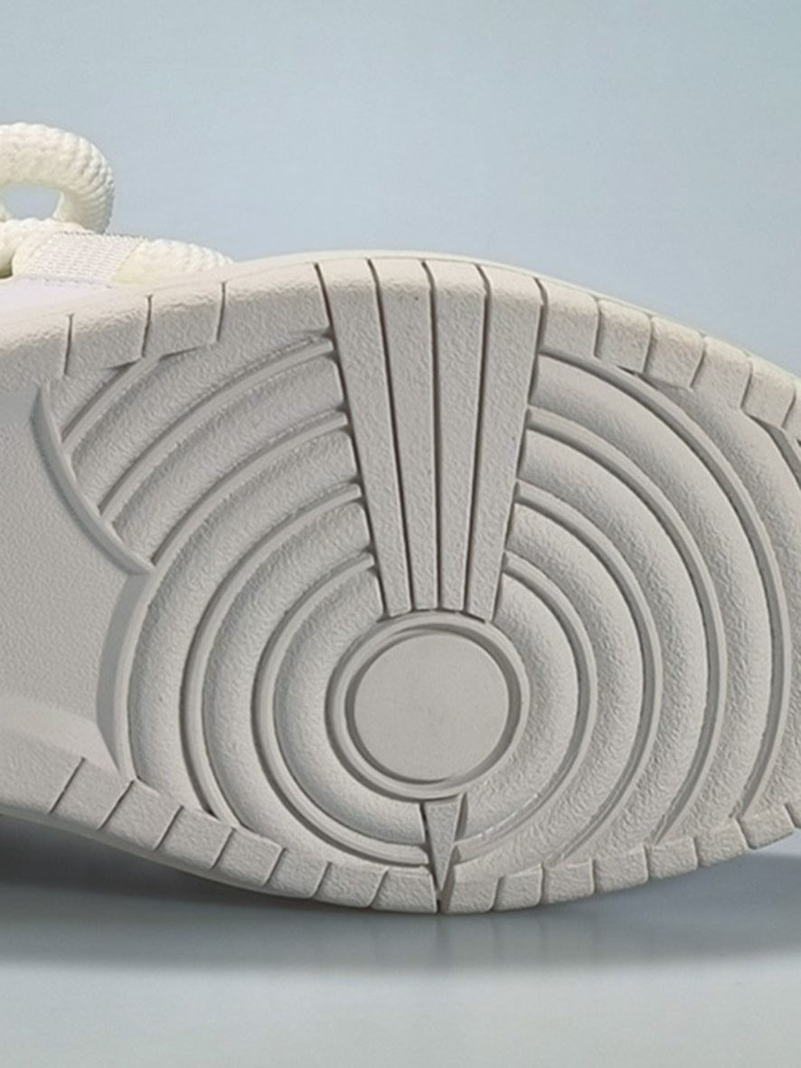 The Supermade Dirty Braid Design Skateboard Bread Shoes