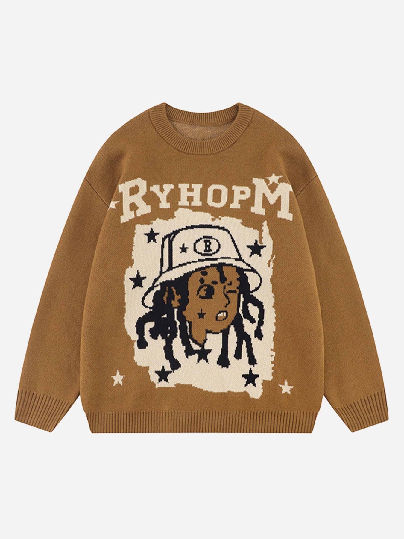 The Supermade Hip-hop Creative Embroidered Knitwear