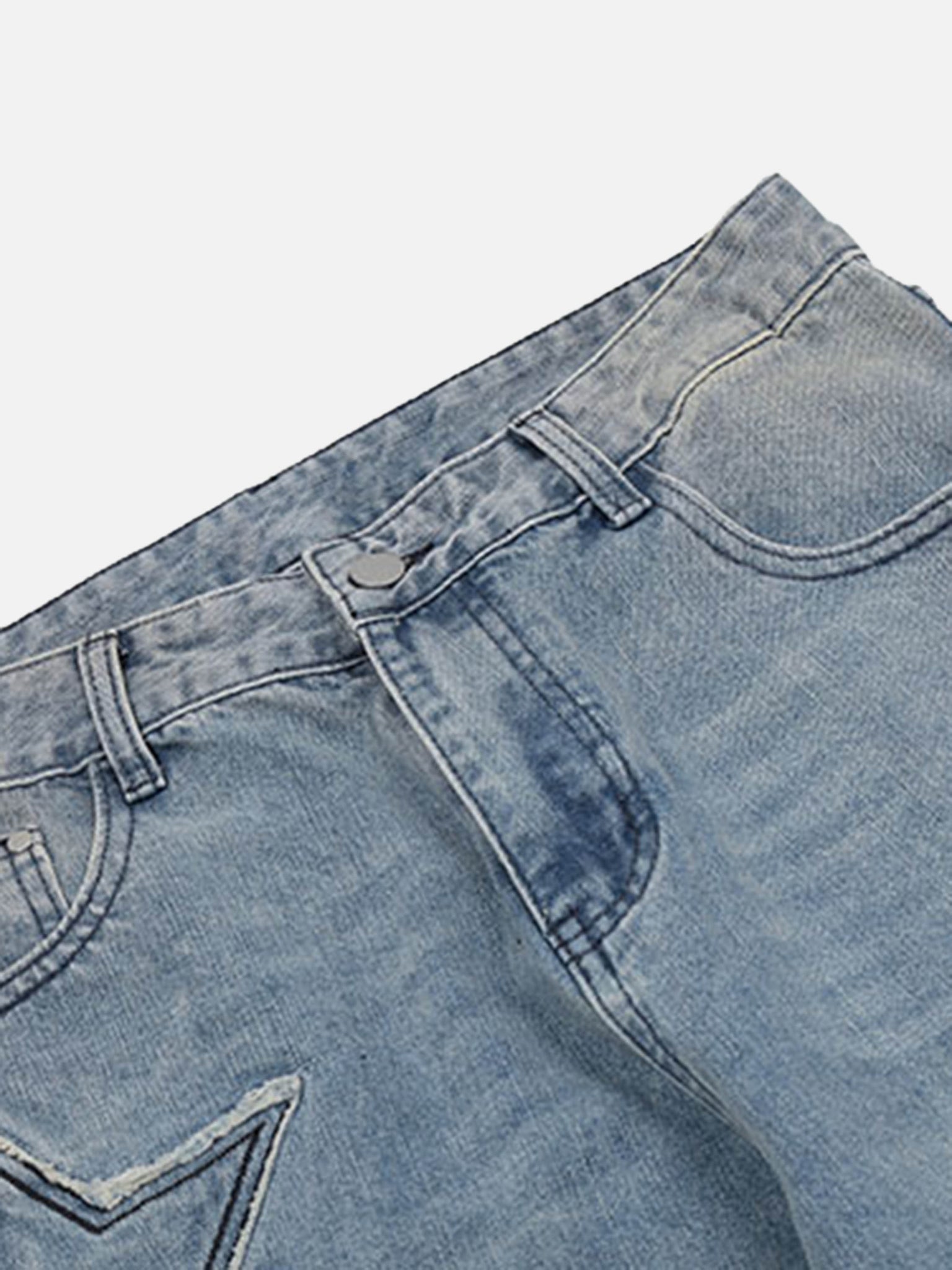 The Supermade American Vintage Star Patch Embroidered Jeans