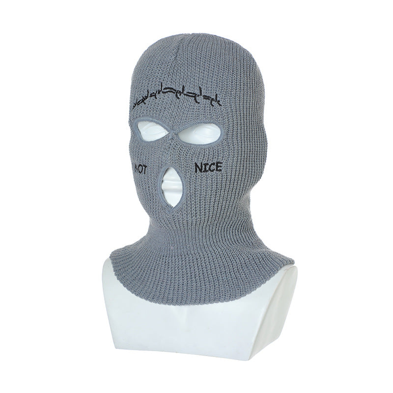 The Supermade Retro Hip-hop Fun Knitted Warm Ear Protection Mask Headgear