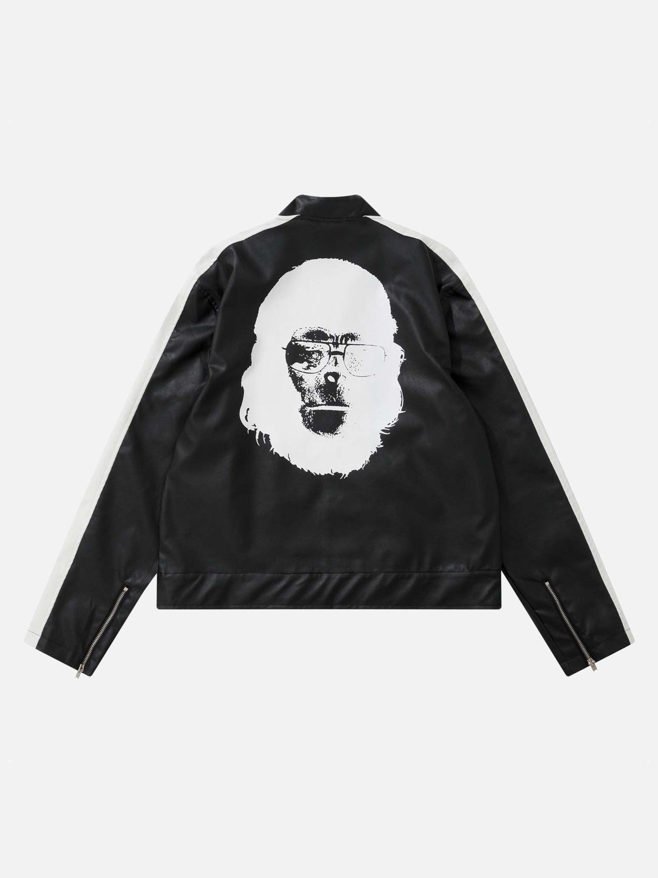 The Supermade Monkey Monogrammed Leather Jacket