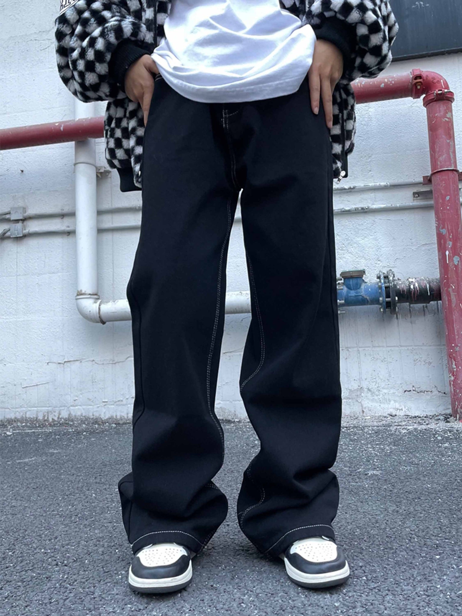 The Supermade Solid Color Casual Jeans -1224
