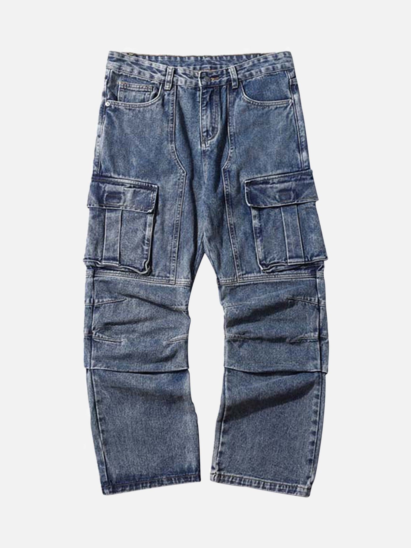 The Supermade Washed And Distressed Multi-pocket Jeans - 1698