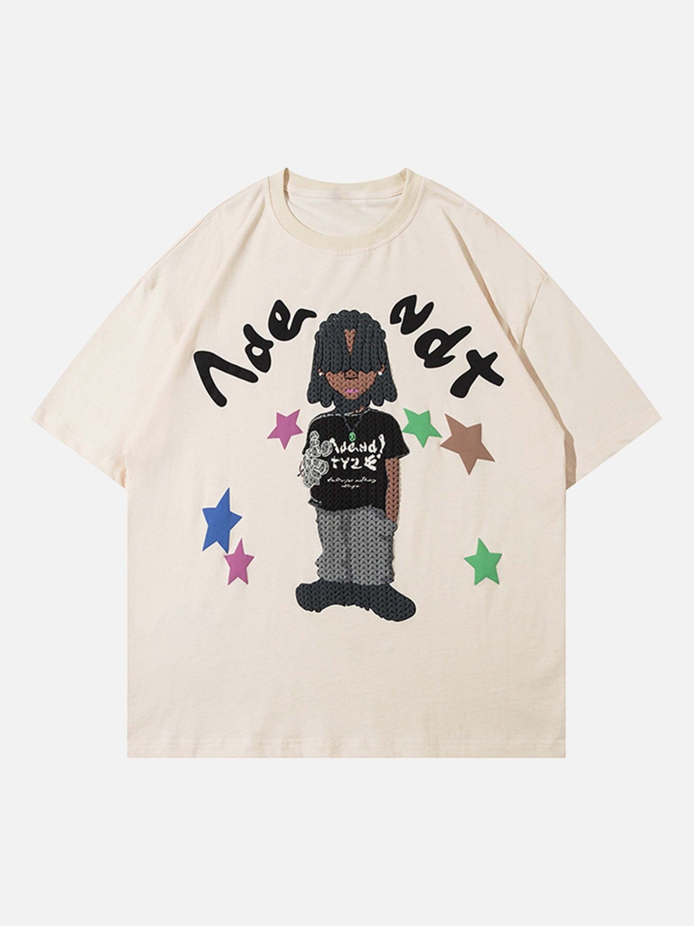 The Supermade Hip Hop Cartoon Character Print T-shirt