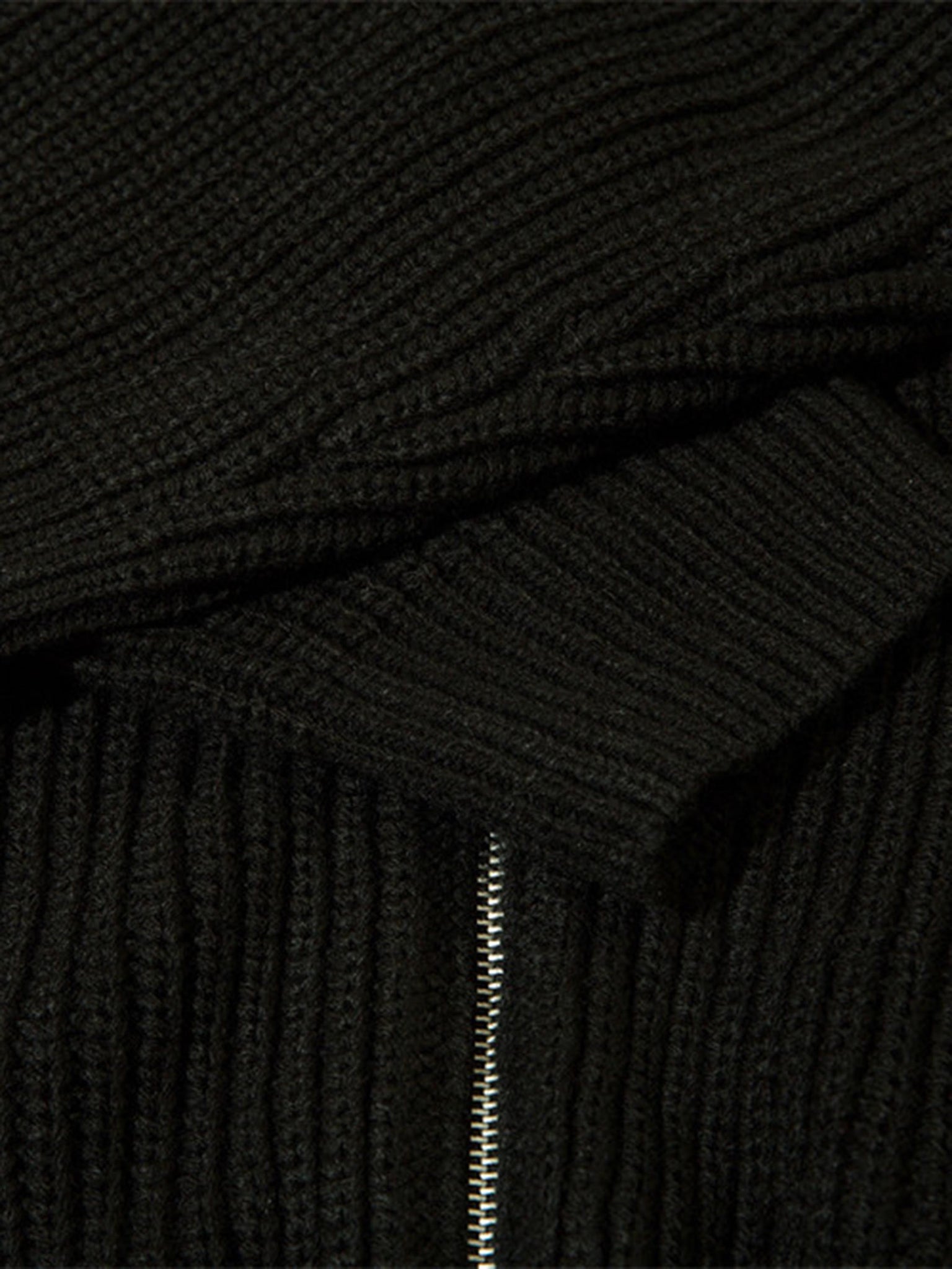 Thesupermade American Style Color Blocking Zipper Cardigan Sweater Loose Knit-1509
