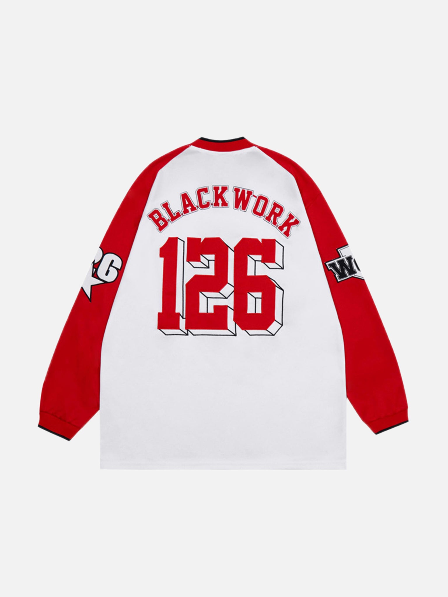 The Supermade V-neck Digital Fabric Embroidered Long Sleeve Sweatshirt - 1684