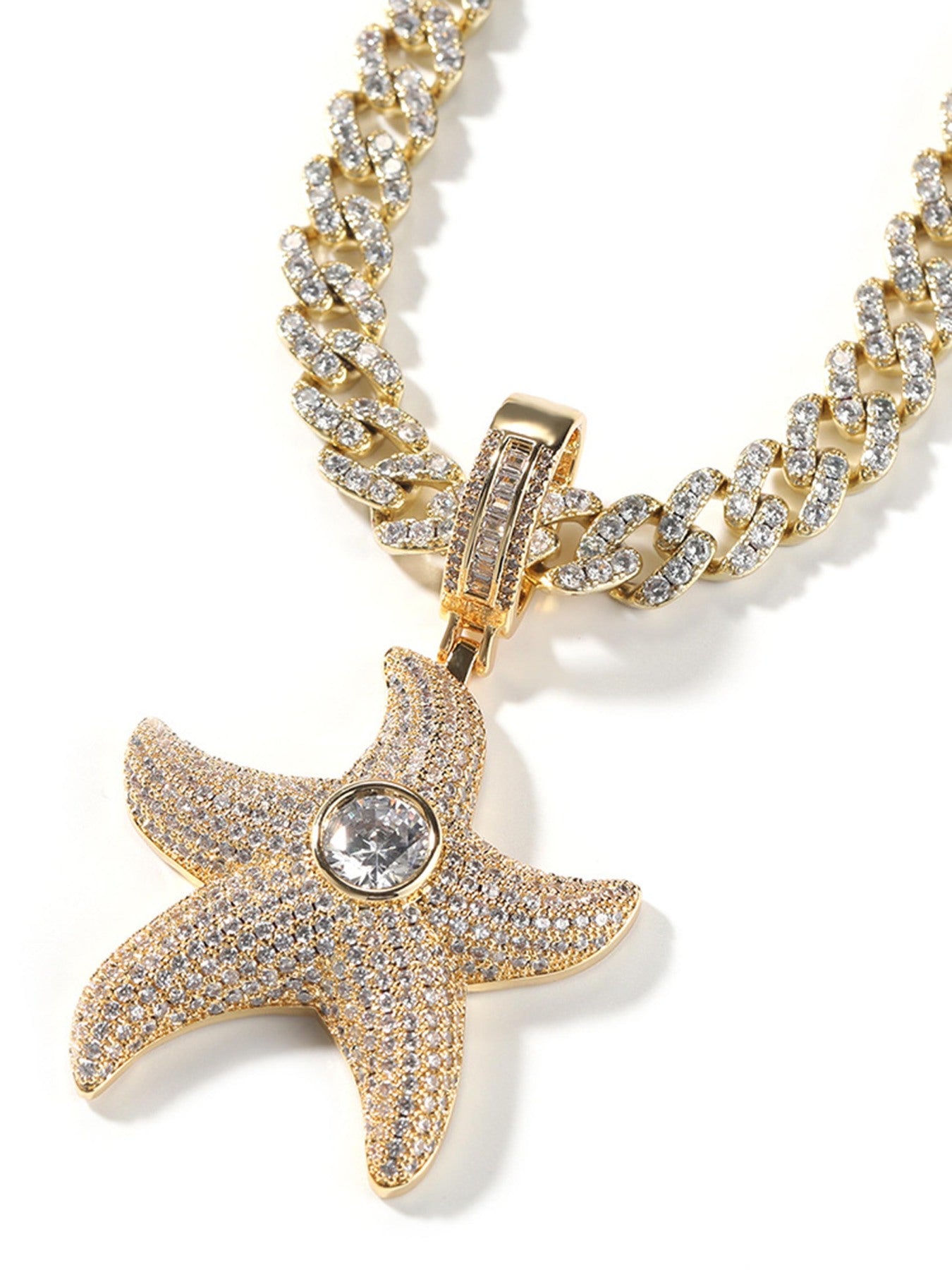 Thesupermade Diamond Starfish Necklace