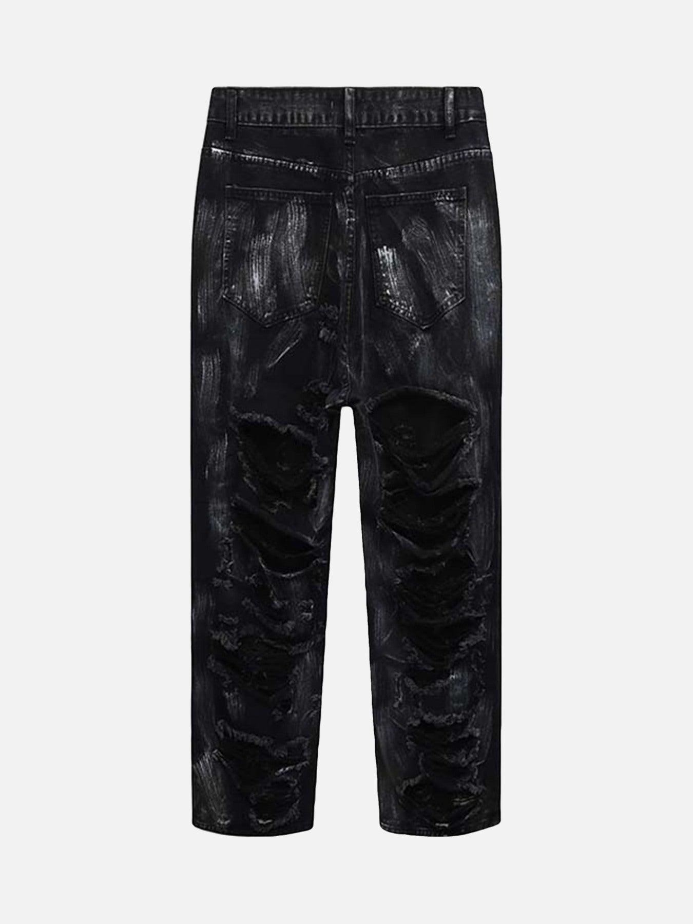 The Supermade Splash Ink On Ripped Jeans