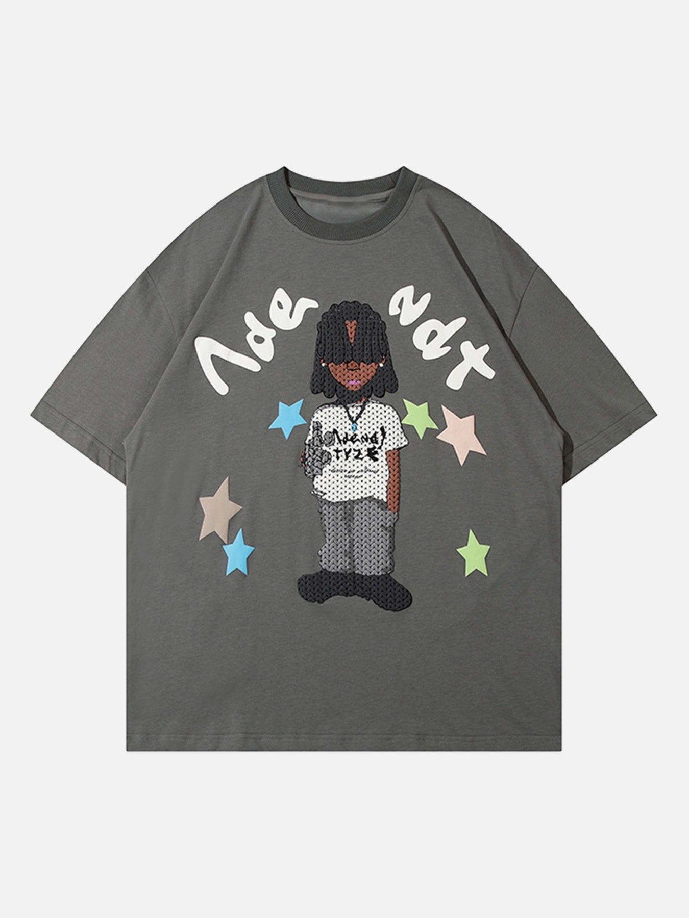 The Supermade Hip Hop Cartoon Character Print T-shirt