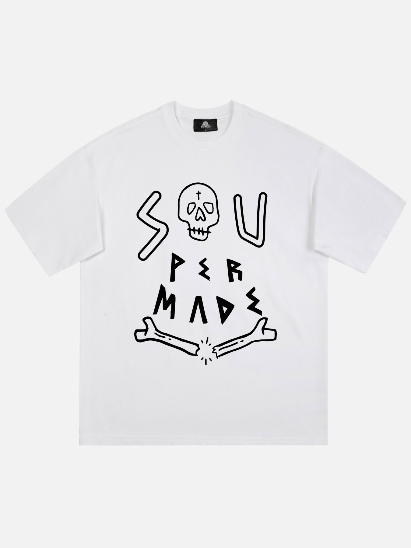 The Supermade Skull Print T-shirt