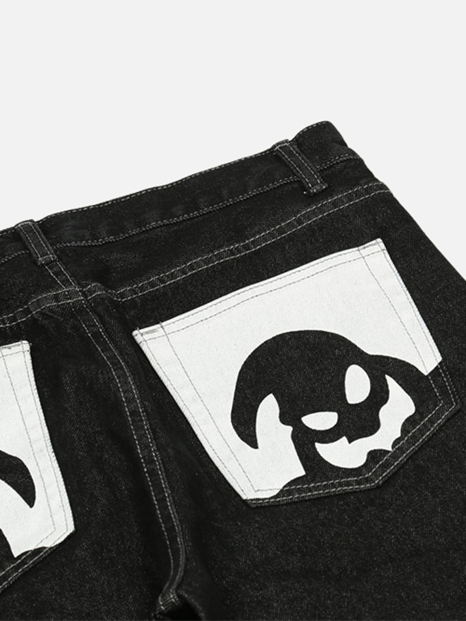The Supermade Cartoon Pocket Print Washed Jeans