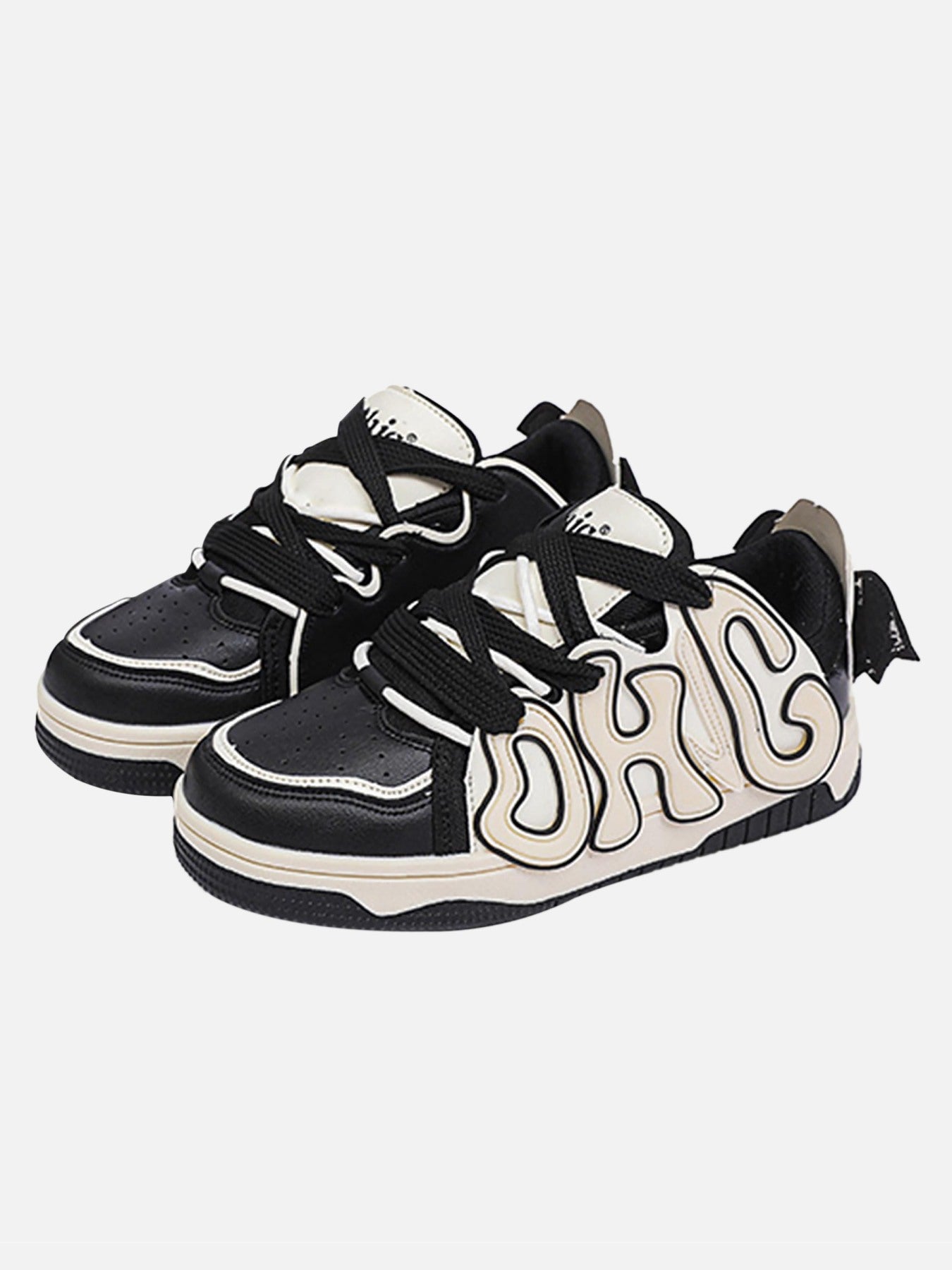 The Supermade Color-coded Letters Couple Skate Shoes