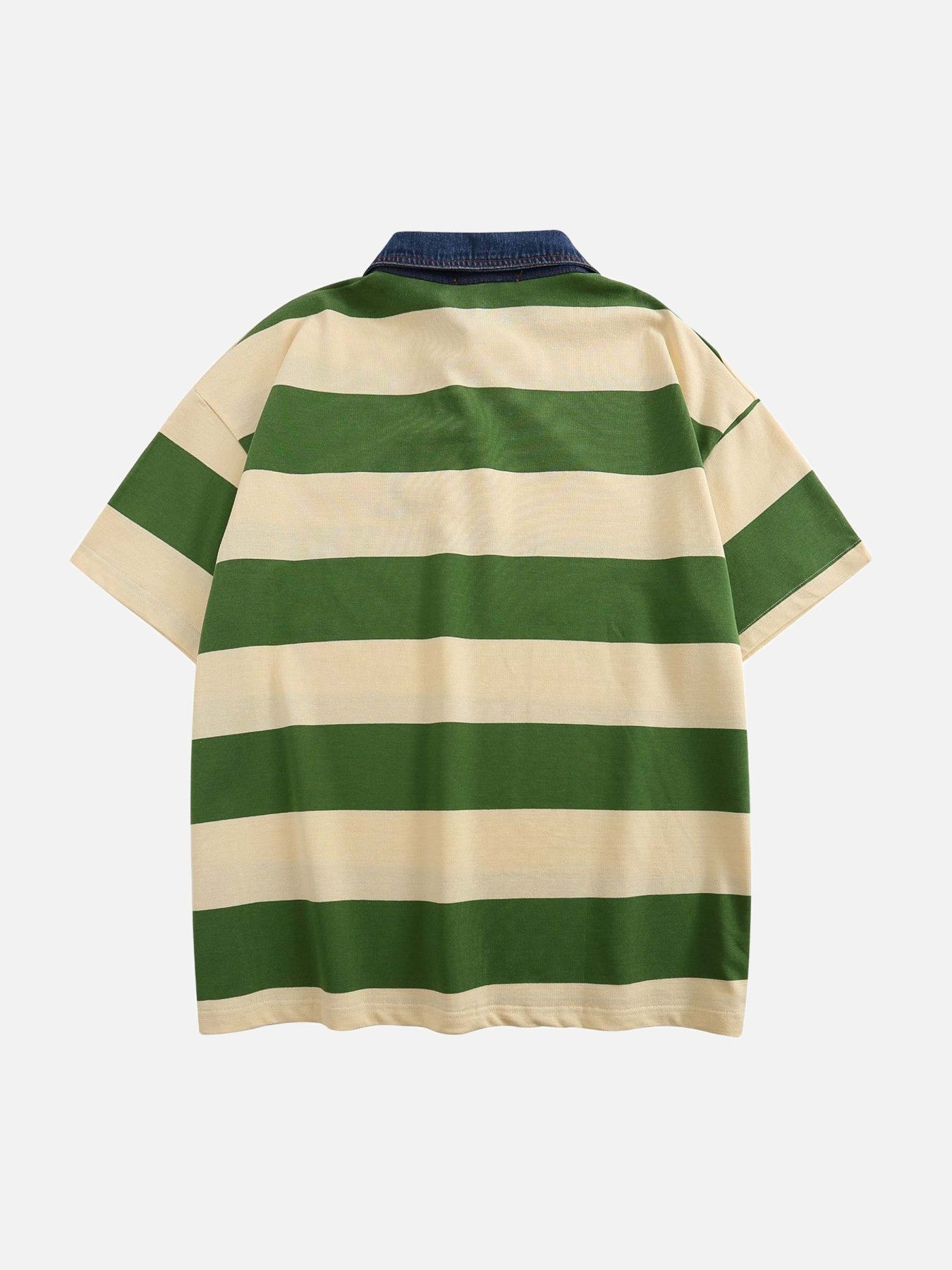 The Supermade Vintage Color Striped Polo Shirt
