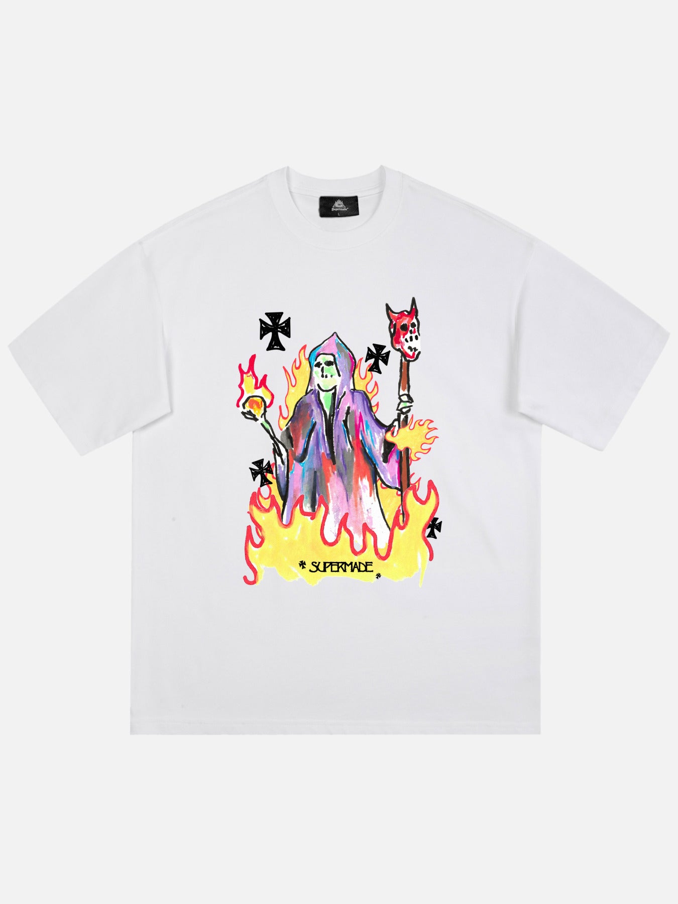 The Supermade Hand-painted Grim Reaper T-shirt