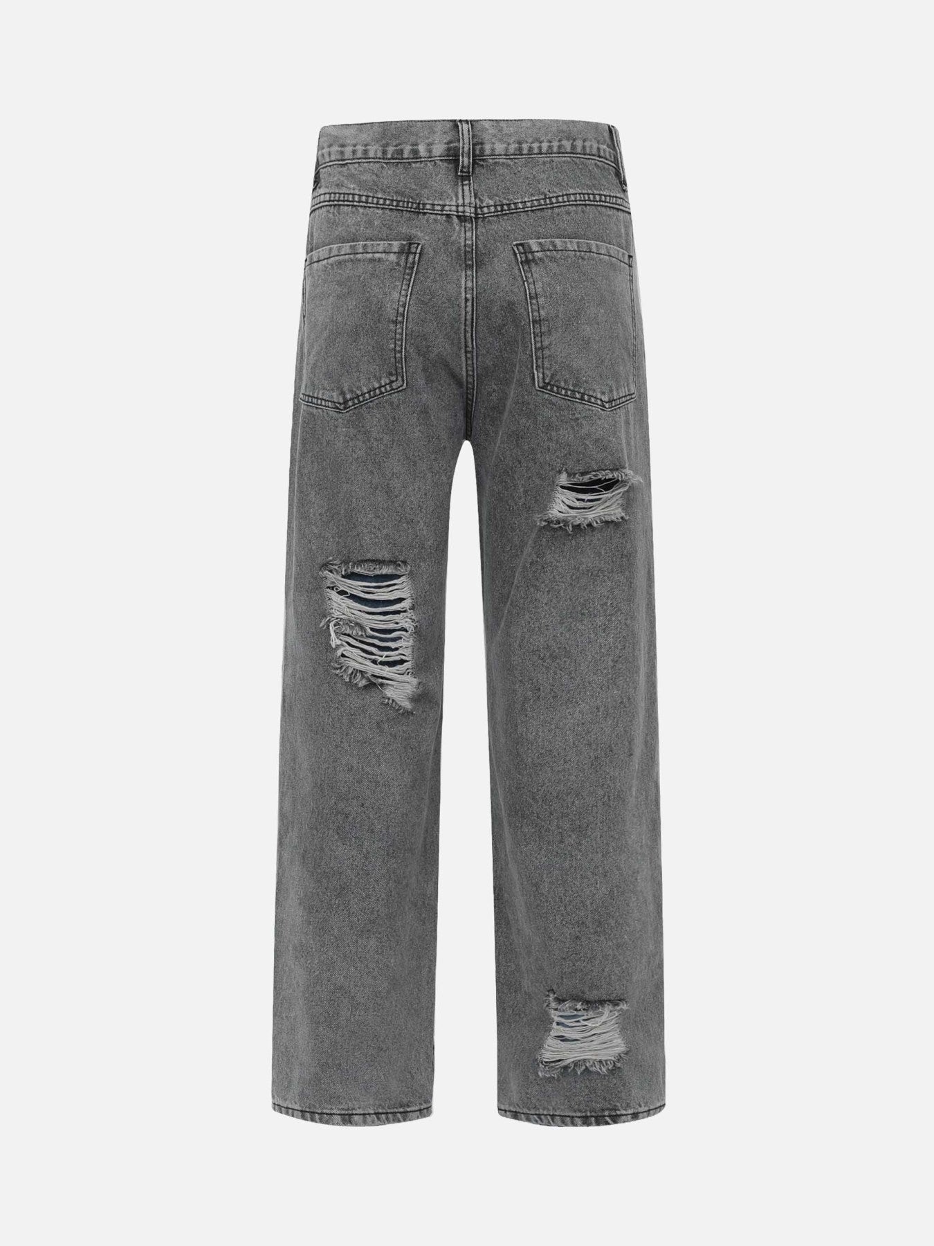 Thesupermade Washed And Patched Ripped Jeans - 1707