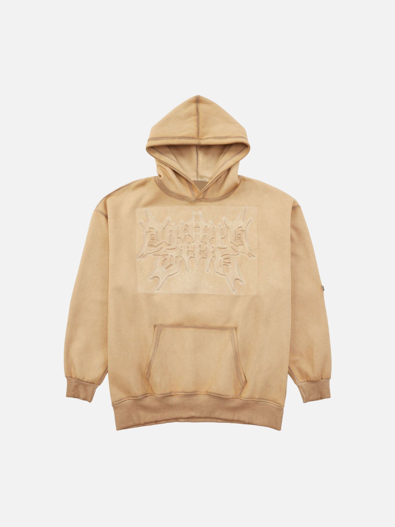 Thesupermade Stenciled Letters Washed Hoodie