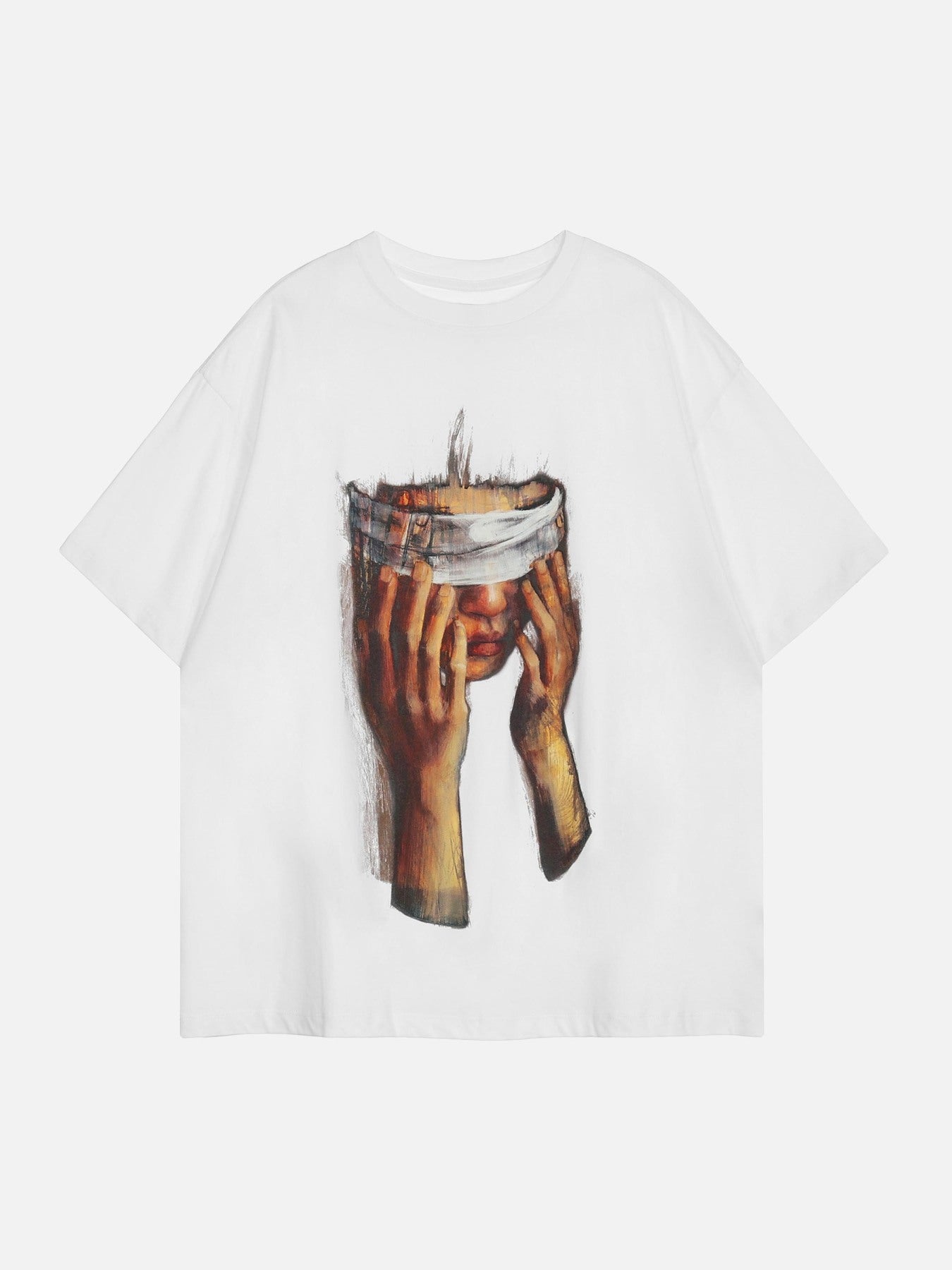 The Supermade American Tide Loose Print Round Neck T-shirt