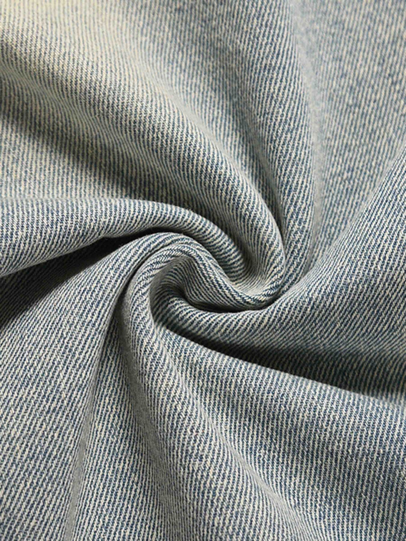 Thesupermade Washed And Worn Loose Jeans