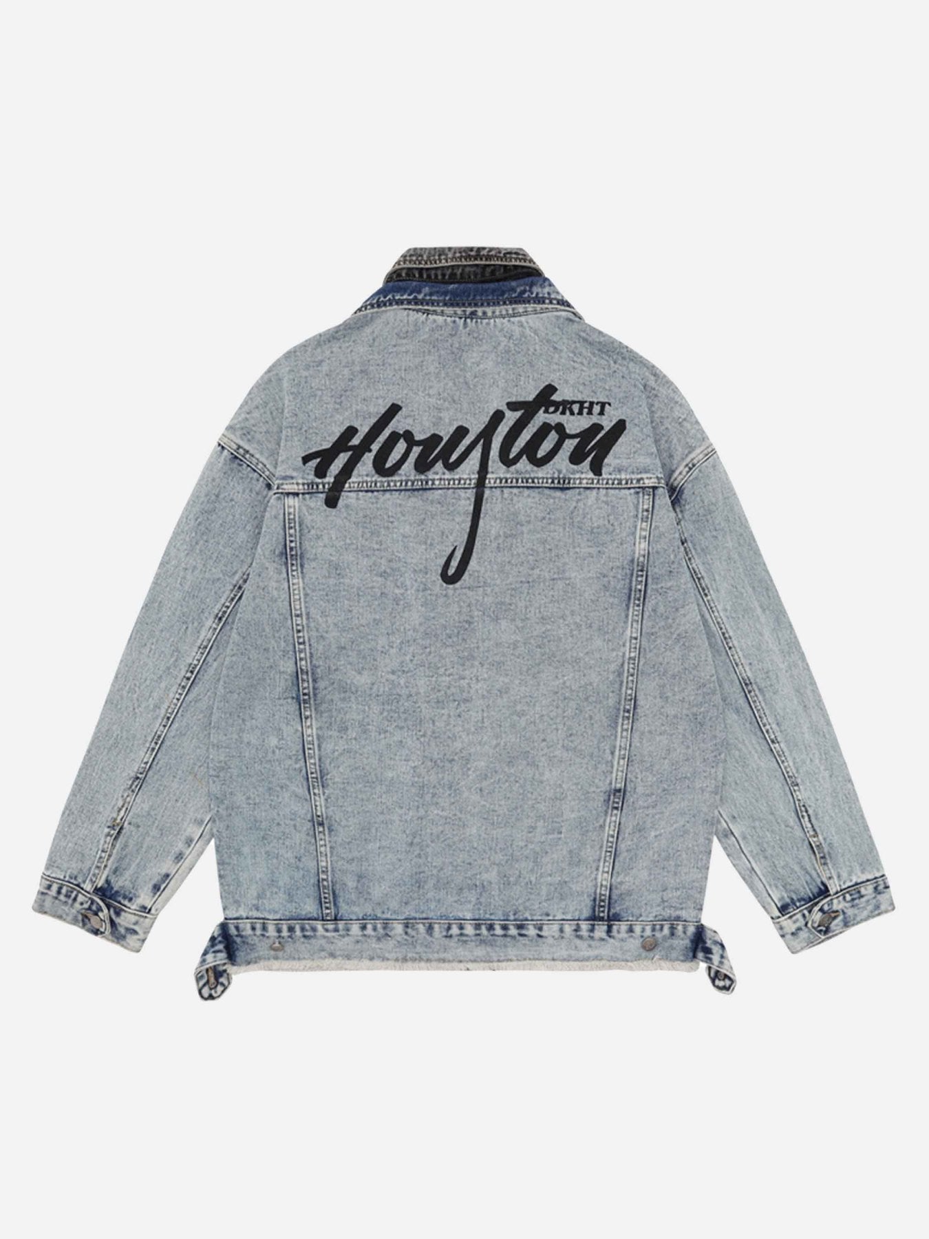 The Supermade Fake Two Piece Patchwork Denim Jacket