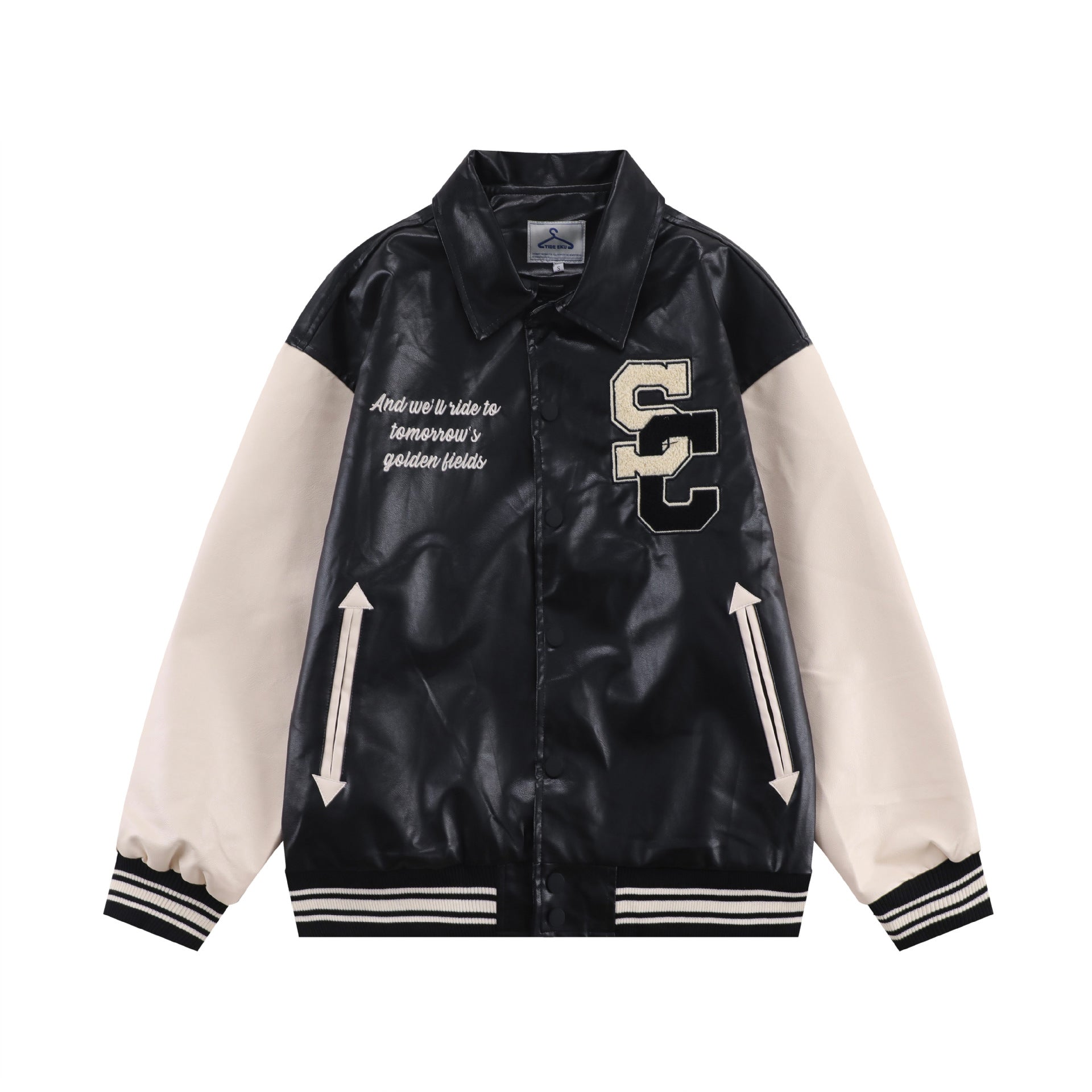 Thesupermade Loose PU Leather Jacket - 1888