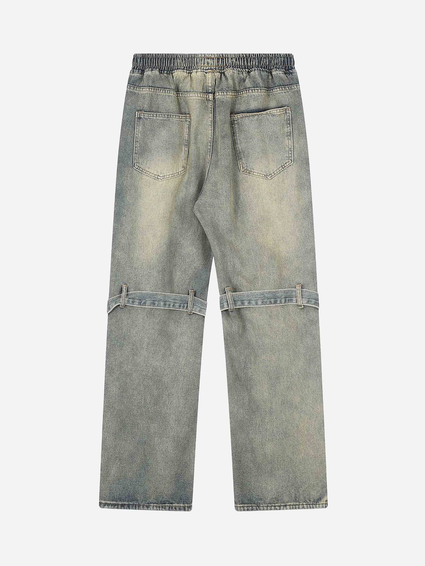 The Supermade Star Embroidered Flutter Belt Elastic Waist Jeans
