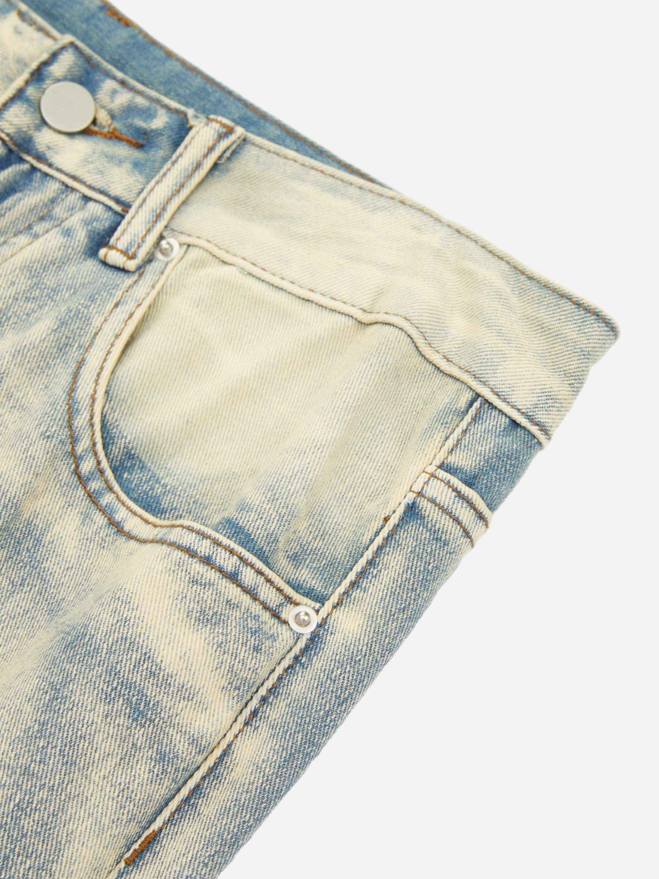 Thesupermade Ripped Double Straight Jeans