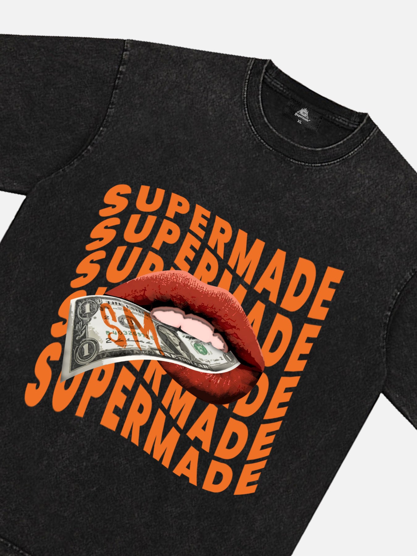 Thesupermade Lips On Letters Print T-shirt