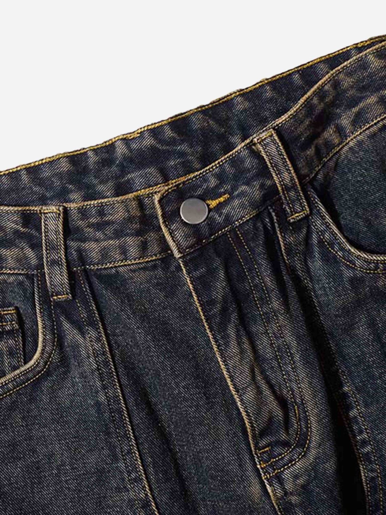 The Supermade Washed And Distressed Multi-pocket Jeans - 1698