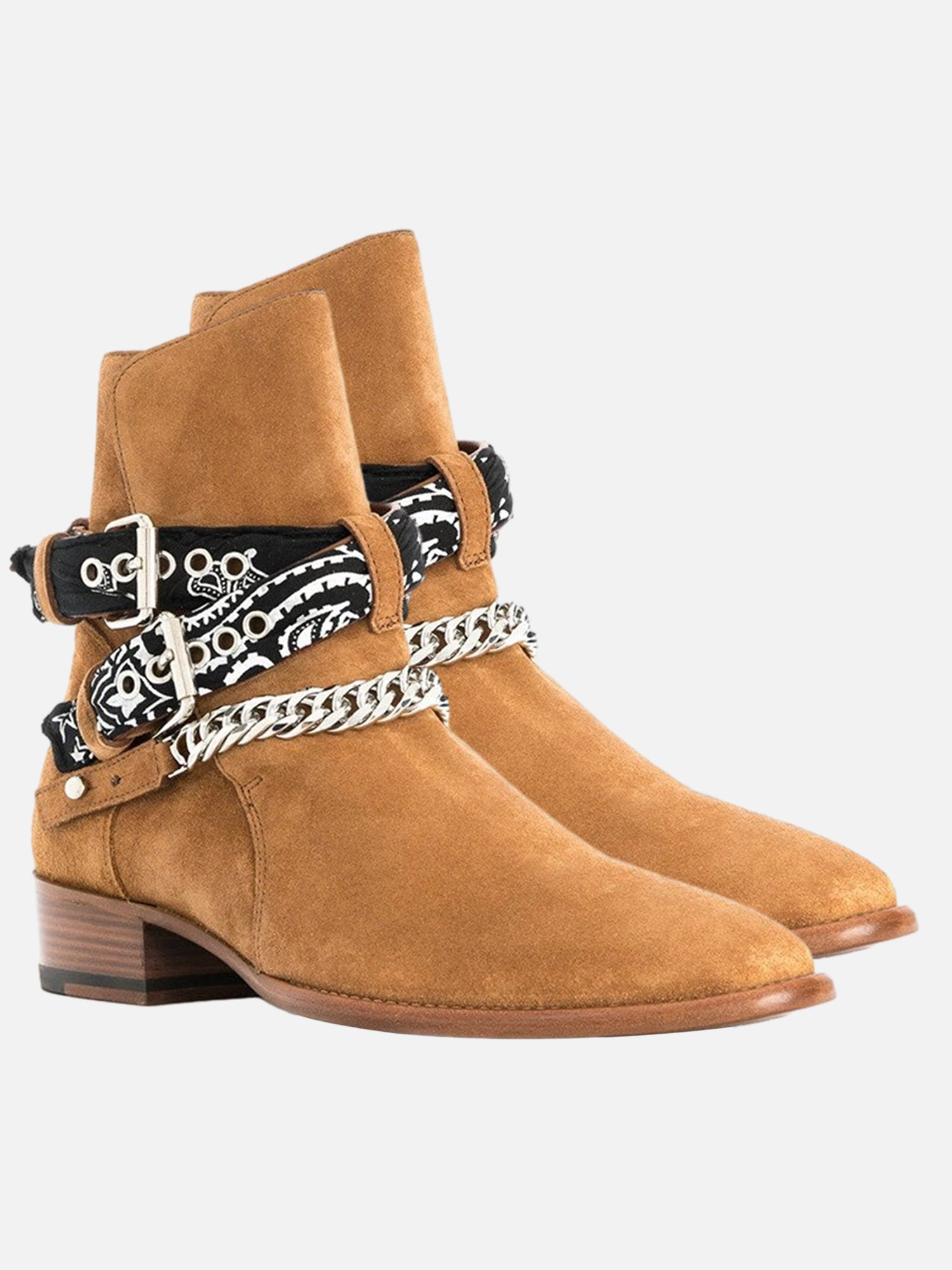 British Trend Buckle Waist Mid-calf Pointed Toe Chelsea Boots