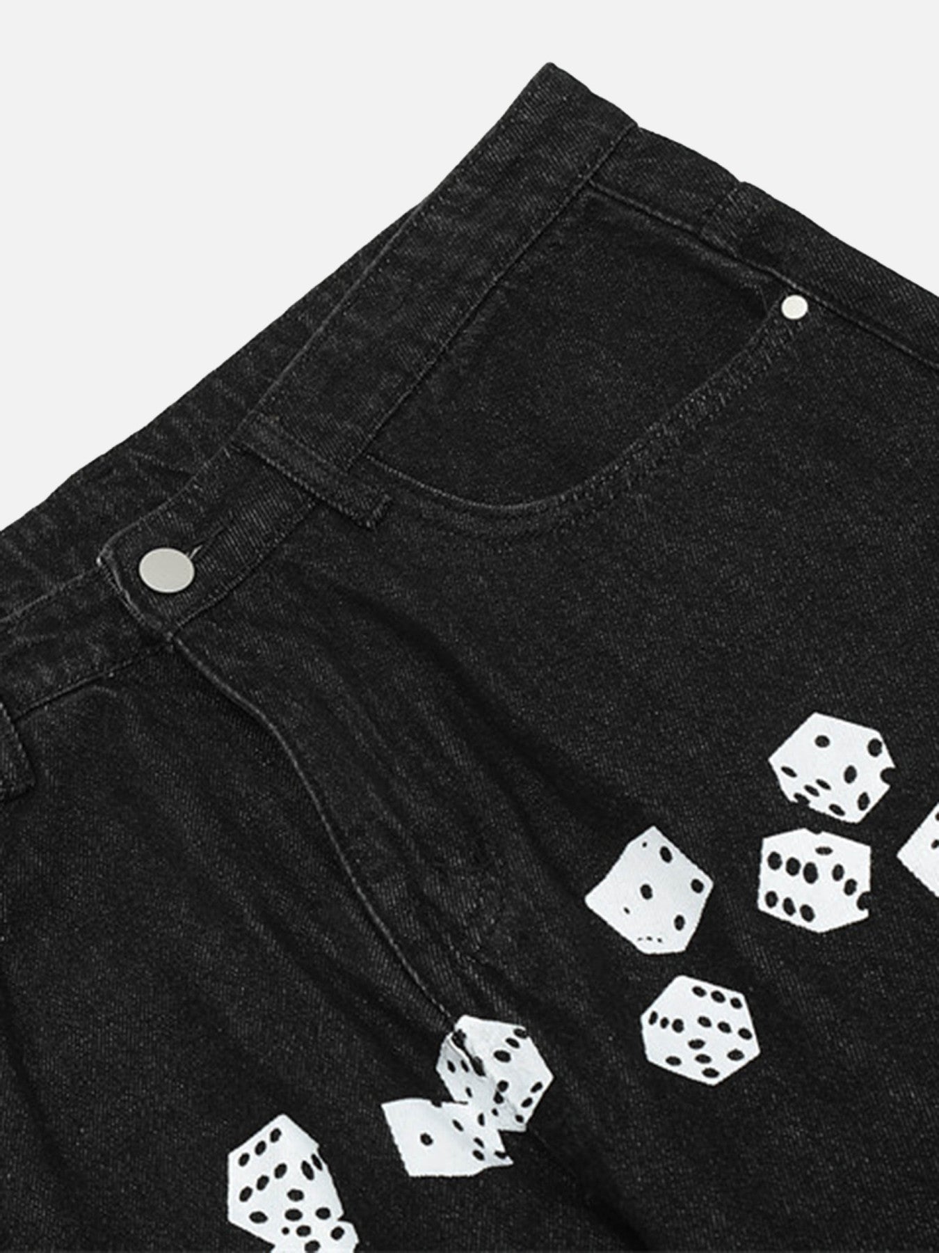 Thesupermade Vintage Dice Print Jeans