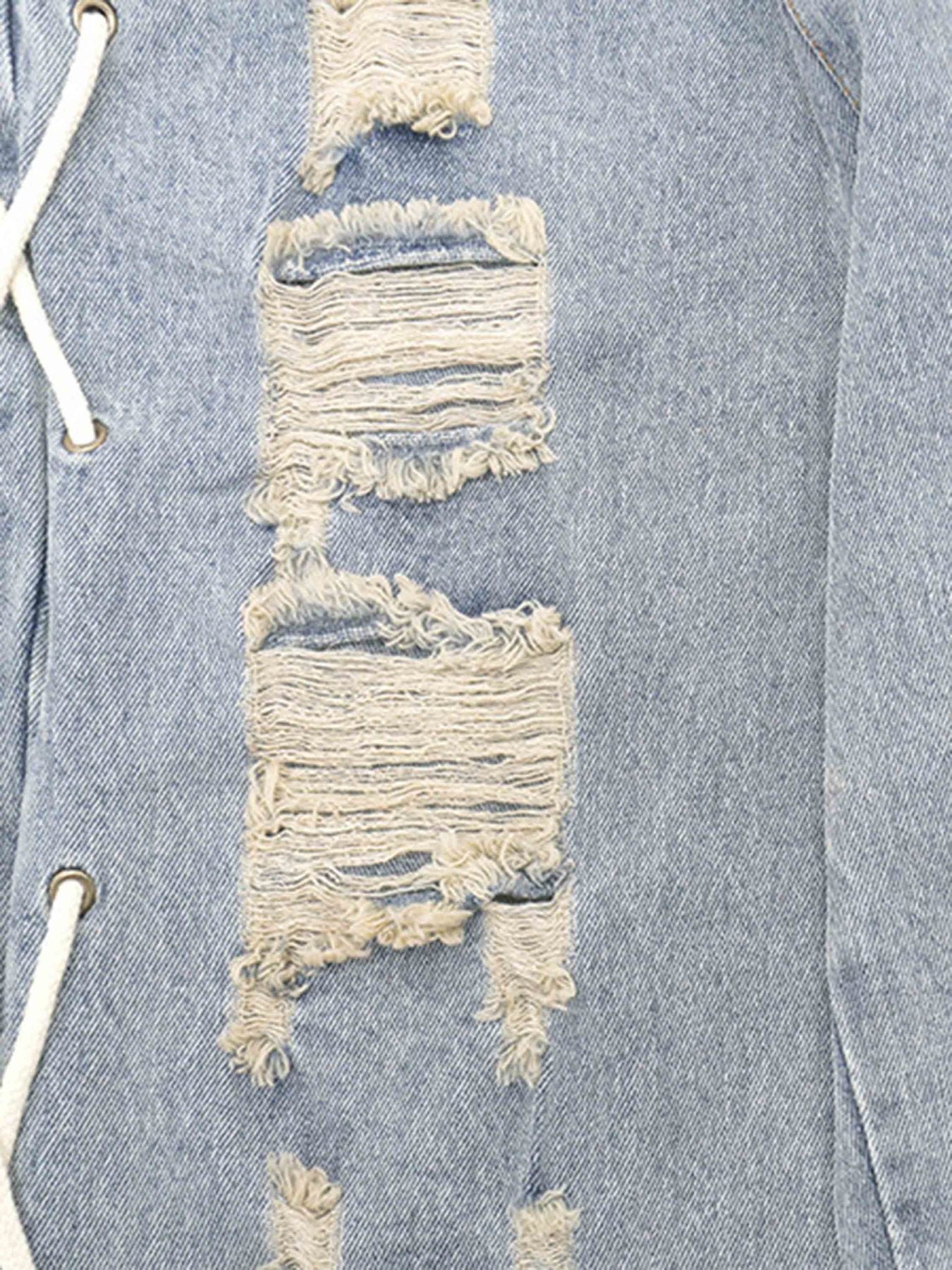 The Supermade Torn Side Straps Design Sense Jeans