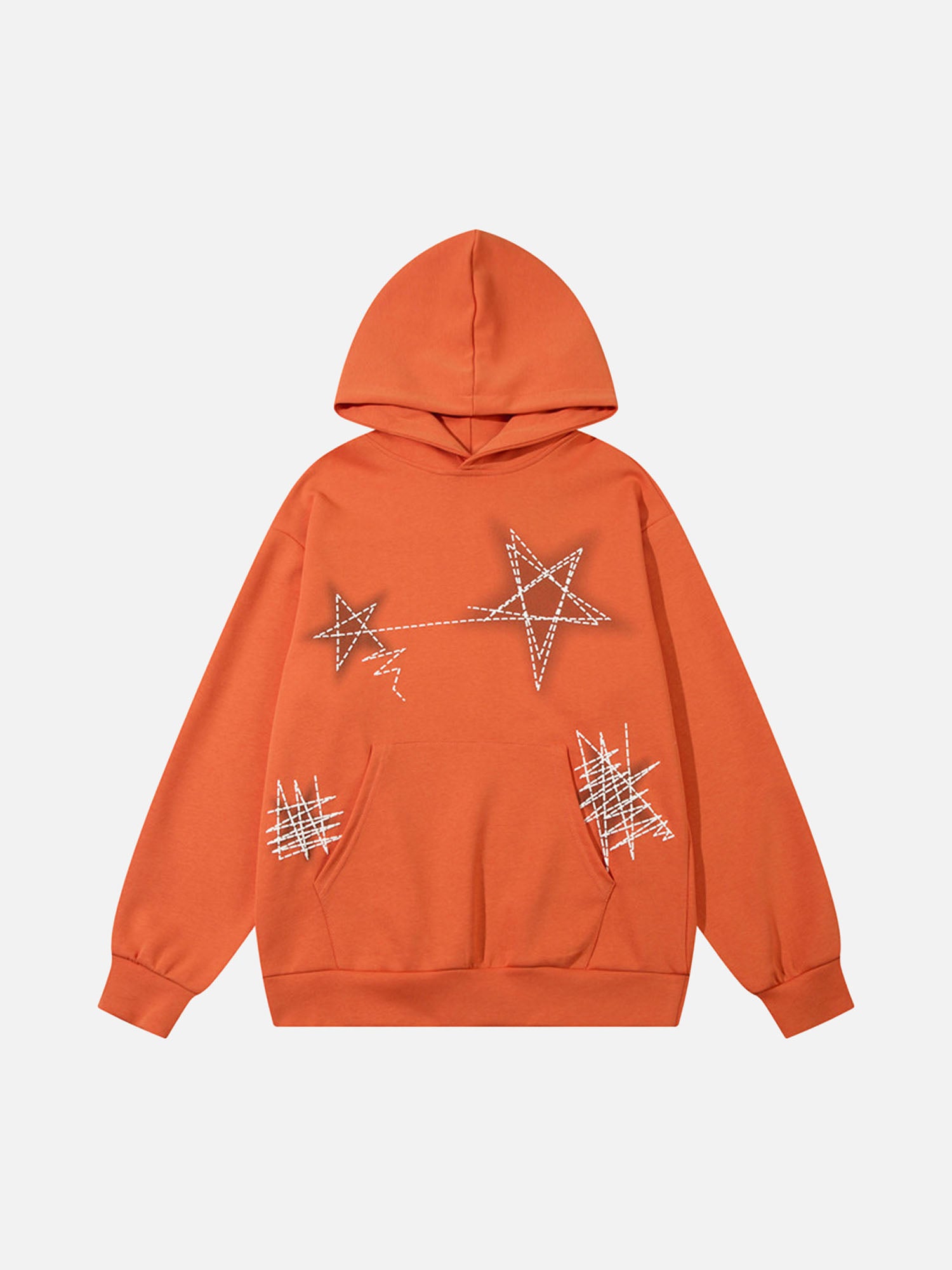 Thesupermade Graffiti Five-pointed Star Hoodie