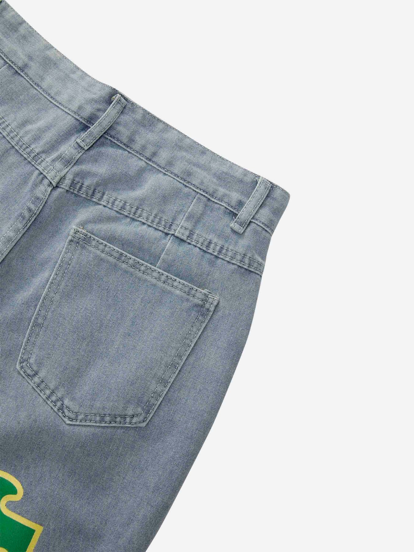 The Supermade Printed Denim Shorts