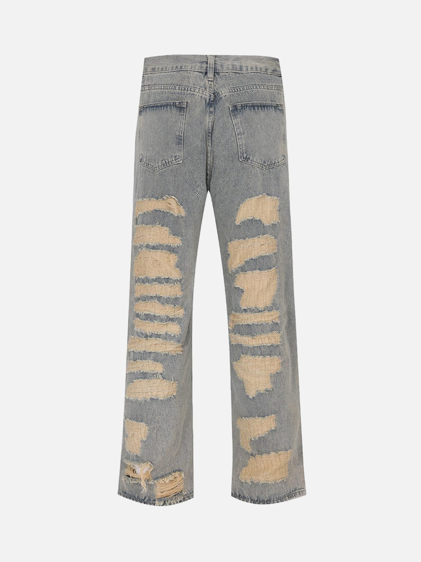 The Supermade American Street Style Ripped Embroidered Jeans - 1617