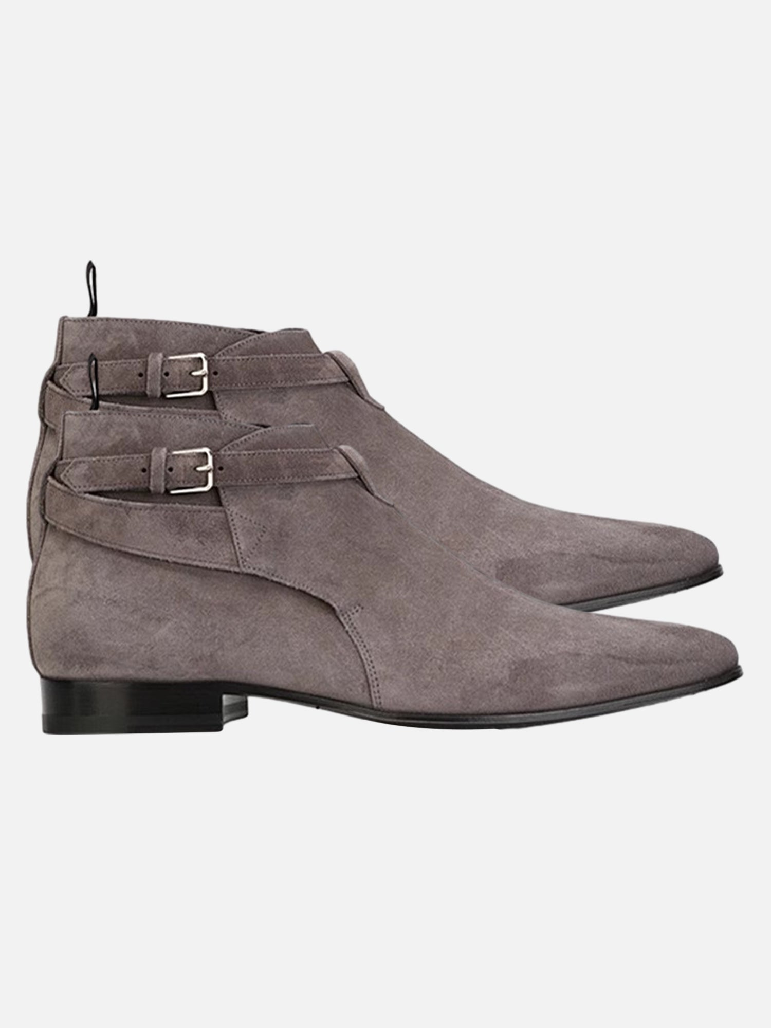 Pointed Toe British Style Buckled Chelsea Boots