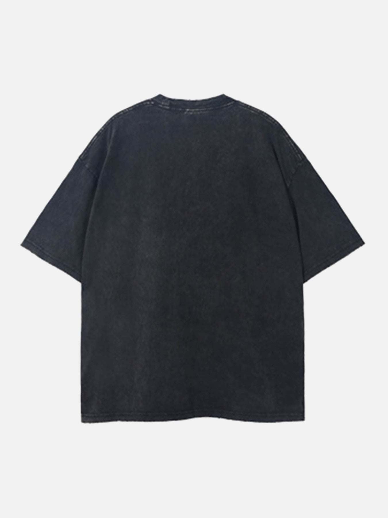 The Supermade Loose Retro Ribbed Print Washed T-shirt