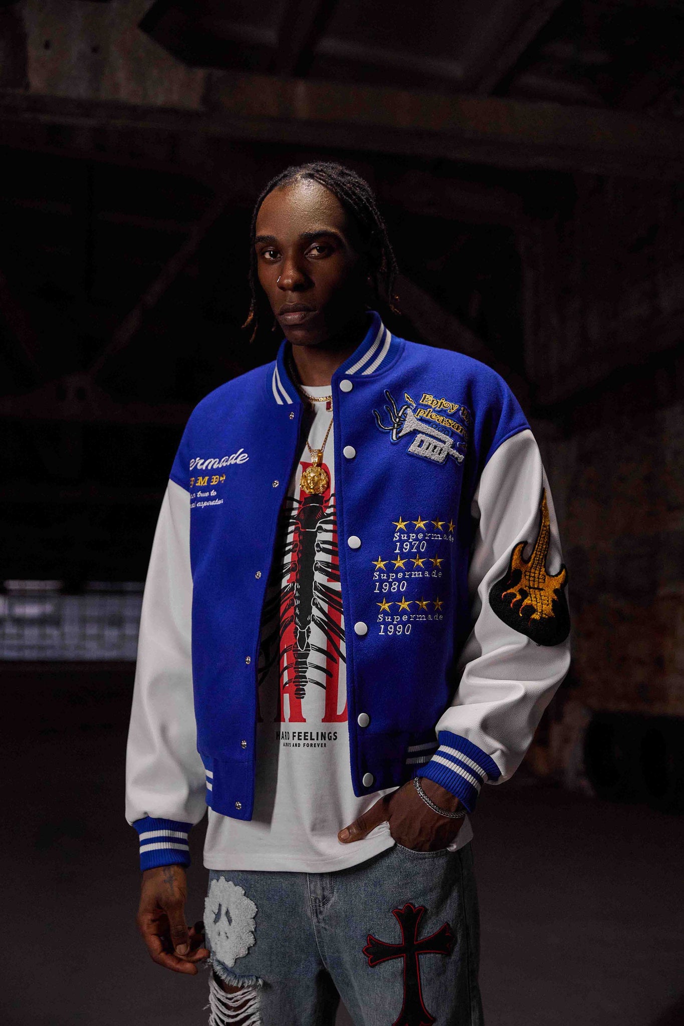 The Supermade Embroidered Baseball Jacket -1319