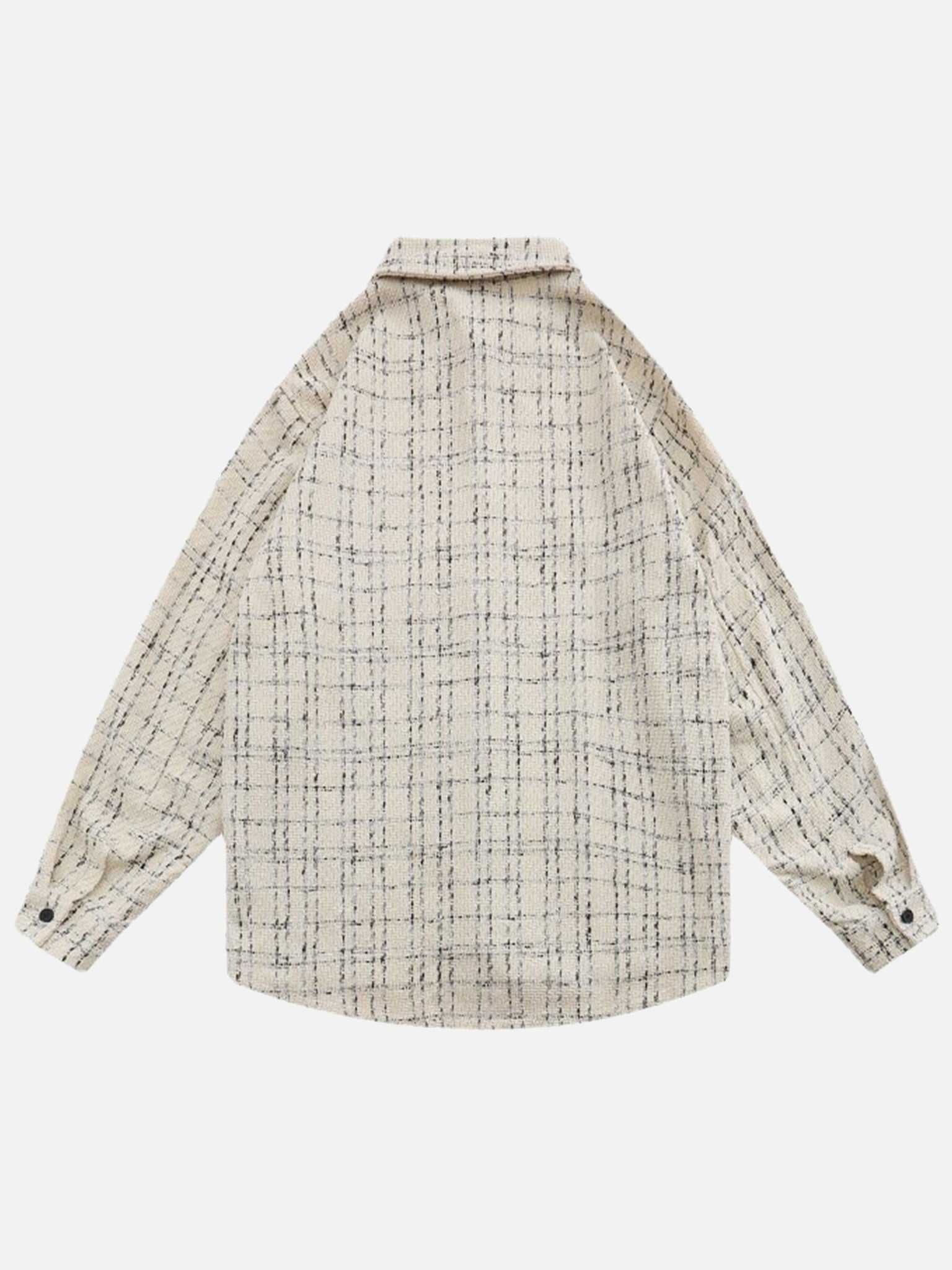 Thesupermade Embroidered Plaid Shirt Jacket